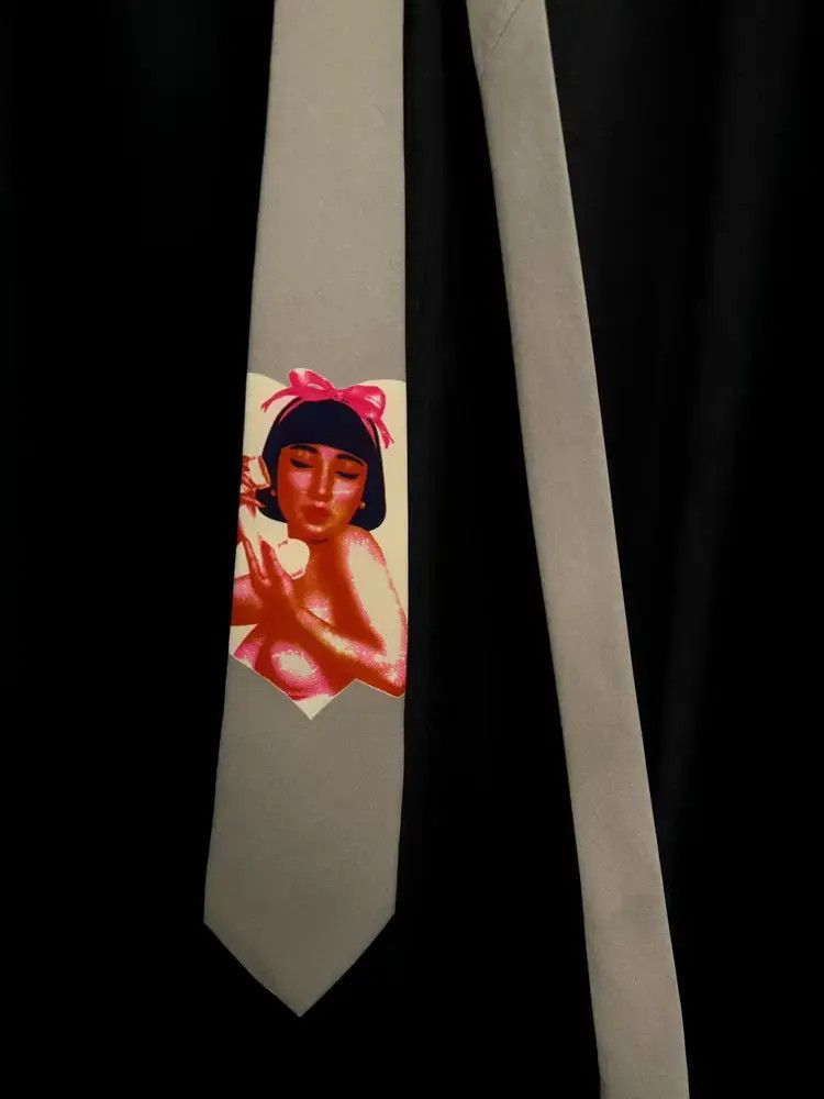 Yohji Yamamoto Yohji Yamamoto Pour Homme 91AW Calling Beauty Tie Size ONE SIZE - 1 Thumbnail