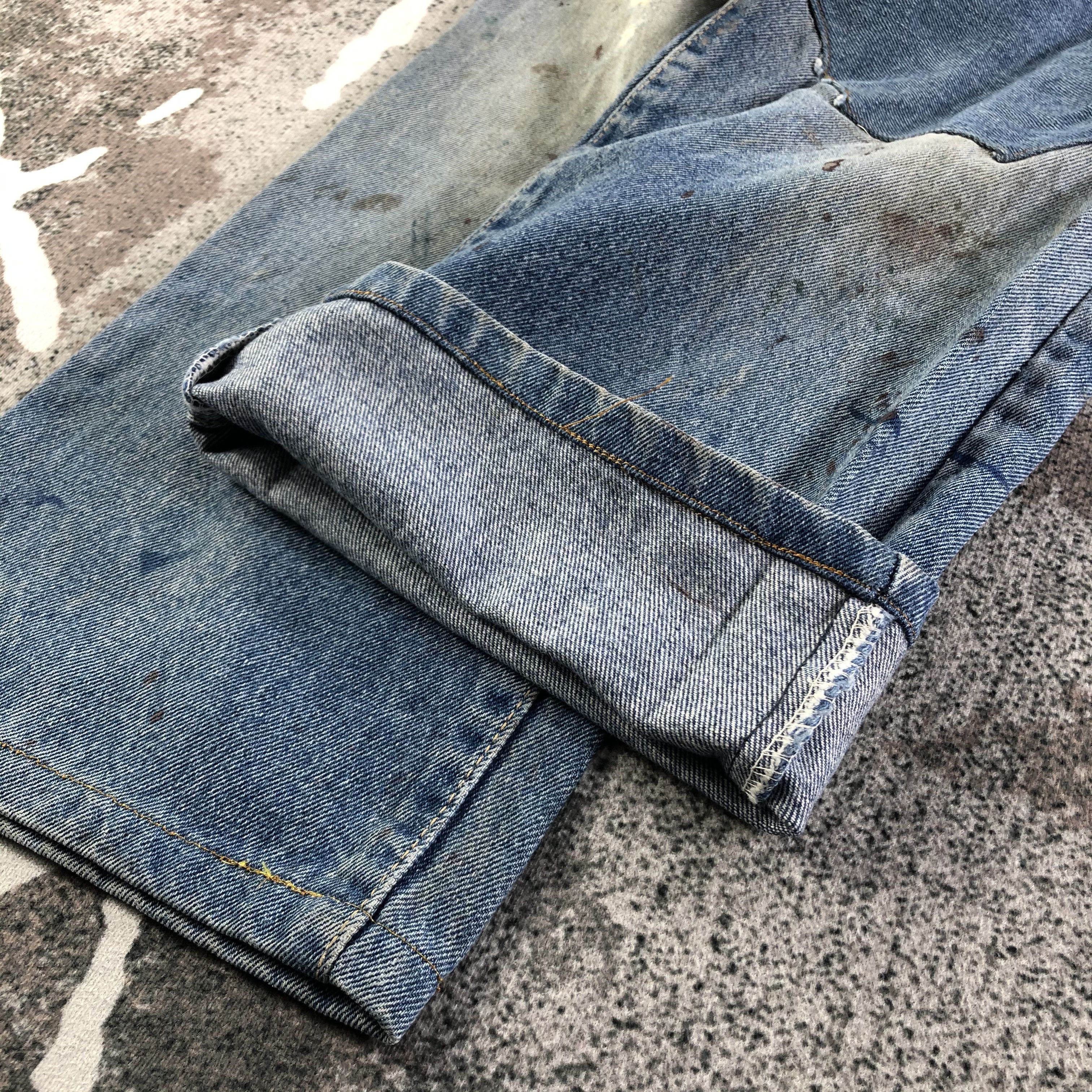 Japanese Brand Vintage Japanese Brand Jeans Painted Denim KJ2367 Size US 31 - 5 Thumbnail