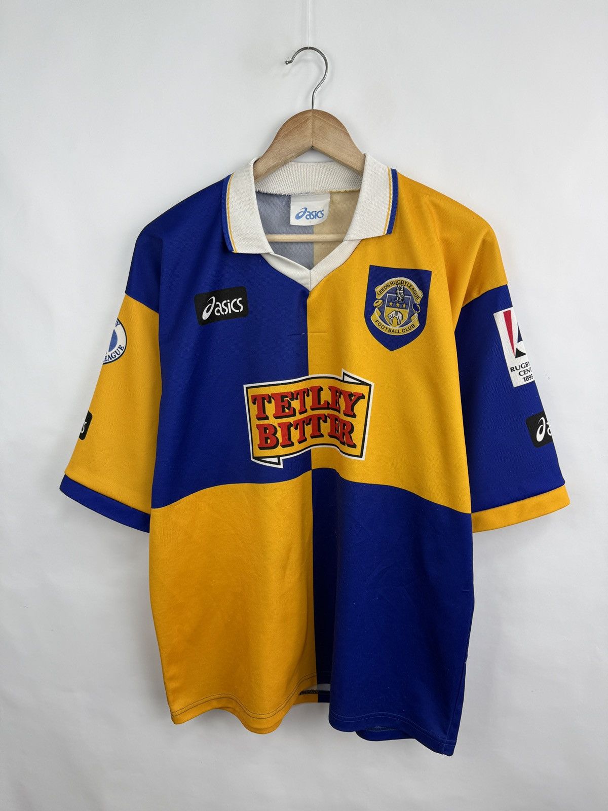 Asics 🇬🇧 Vintage 1995 Asics Leeds Rugby League T-Shirt Rare Retro Size US L / EU 52-54 / 3 - 2 Thumbnail