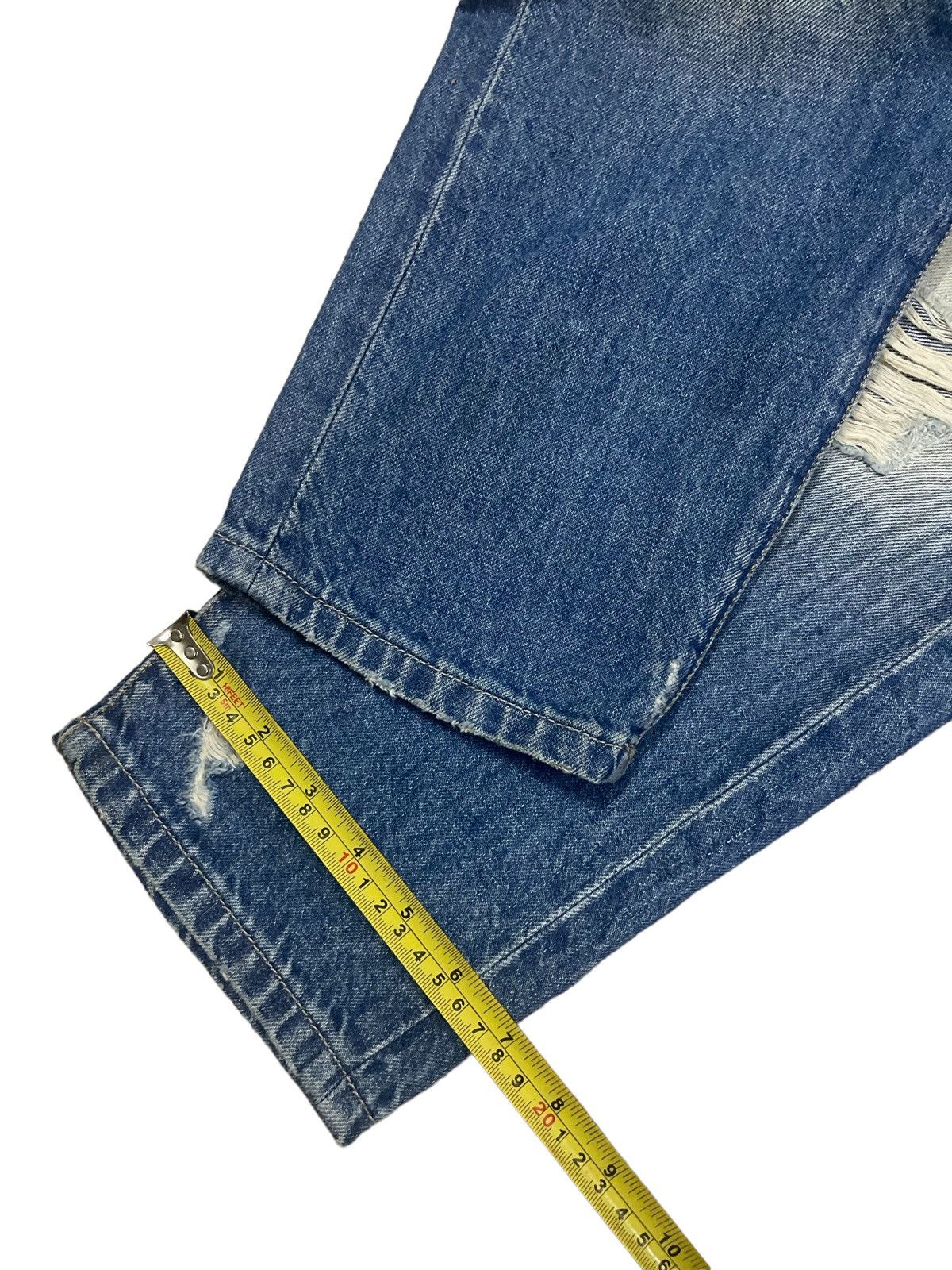 Kapital Vintage Japanese Brand Crazy Denim Wash Boro Tapered Jeans Size US 36 / EU 52 - 14 Thumbnail