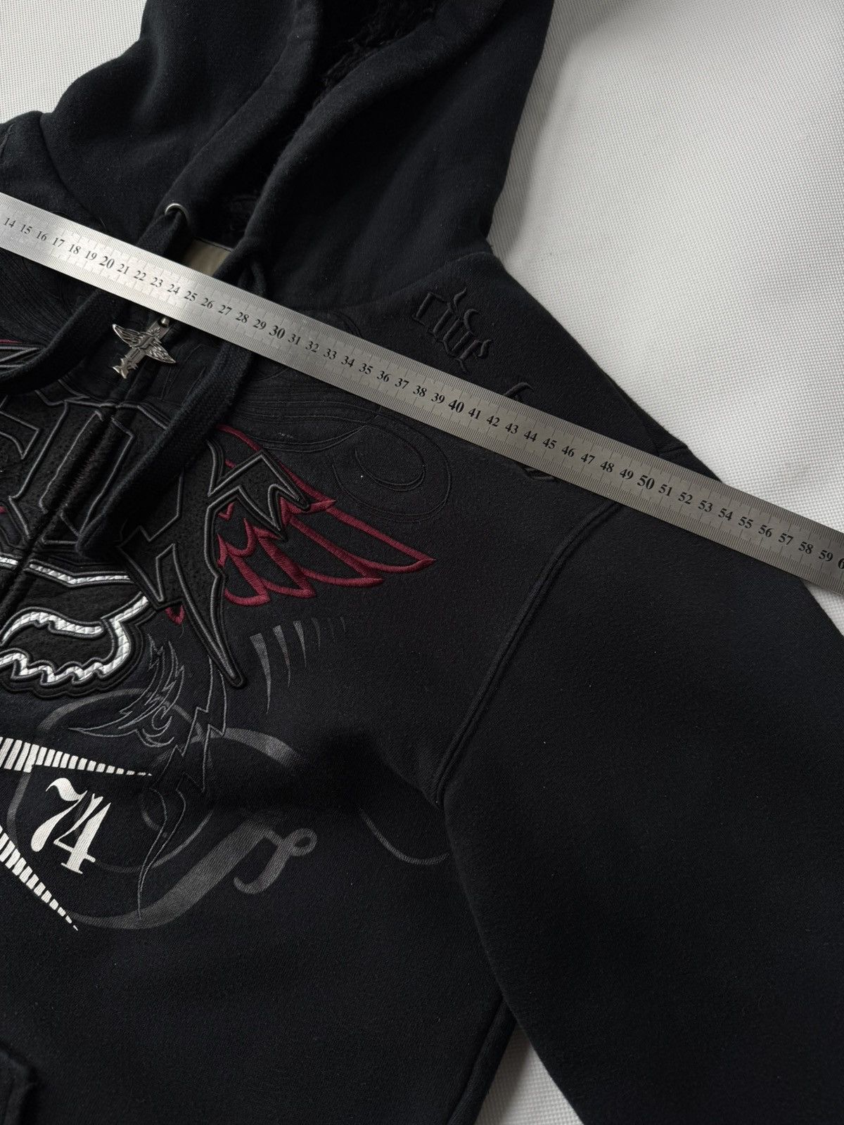 Fox Racing Fox Racing Boxy Fit Zip Hoodie Y2K Affliction Gothic Style Size US XL / EU 56 / 4 - 21 Thumbnail