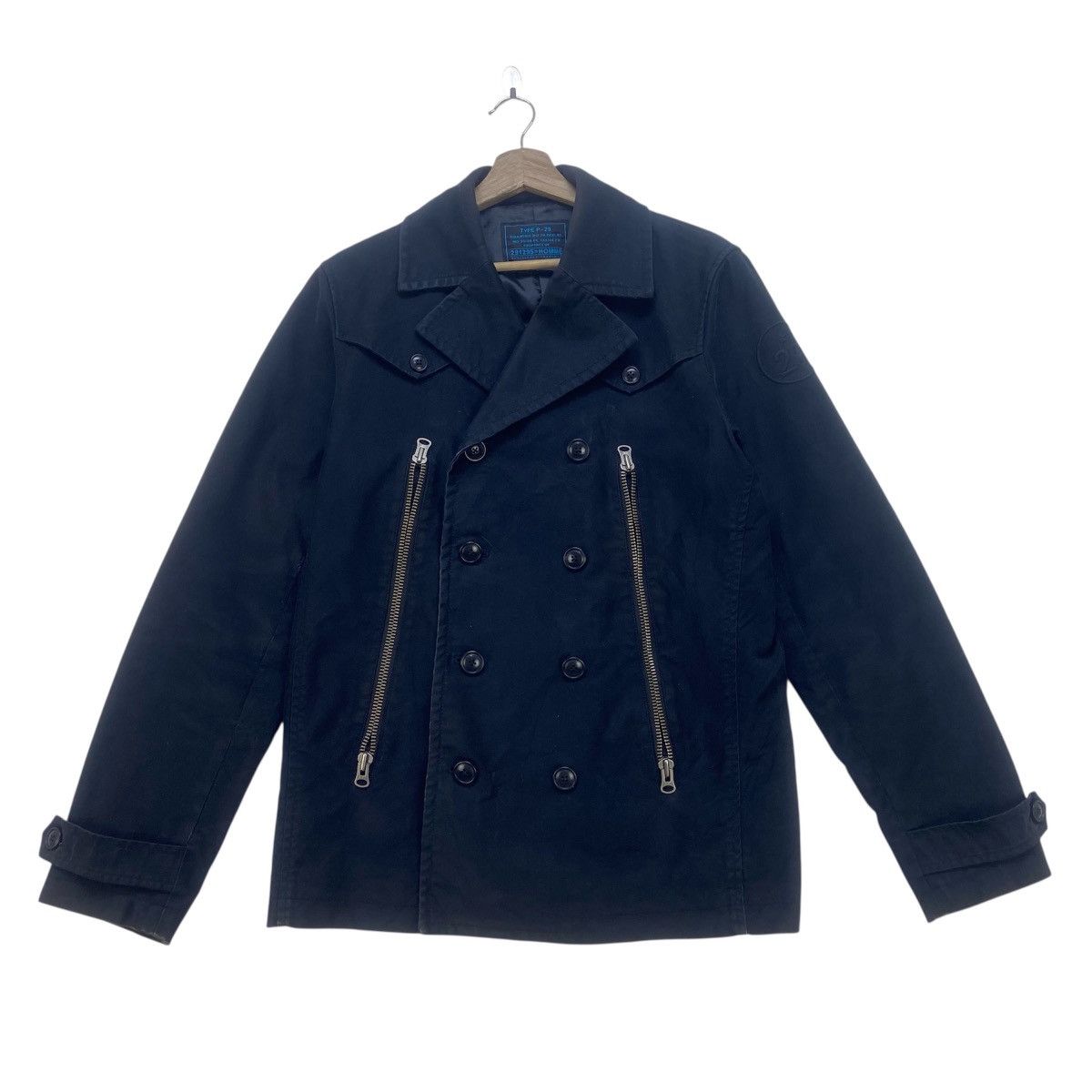 Japanese Brand 291295=Homme Type P-29 Double Breasted Military Style Coat Size US S / EU 44-46 / 1 - 1 Thumbnail