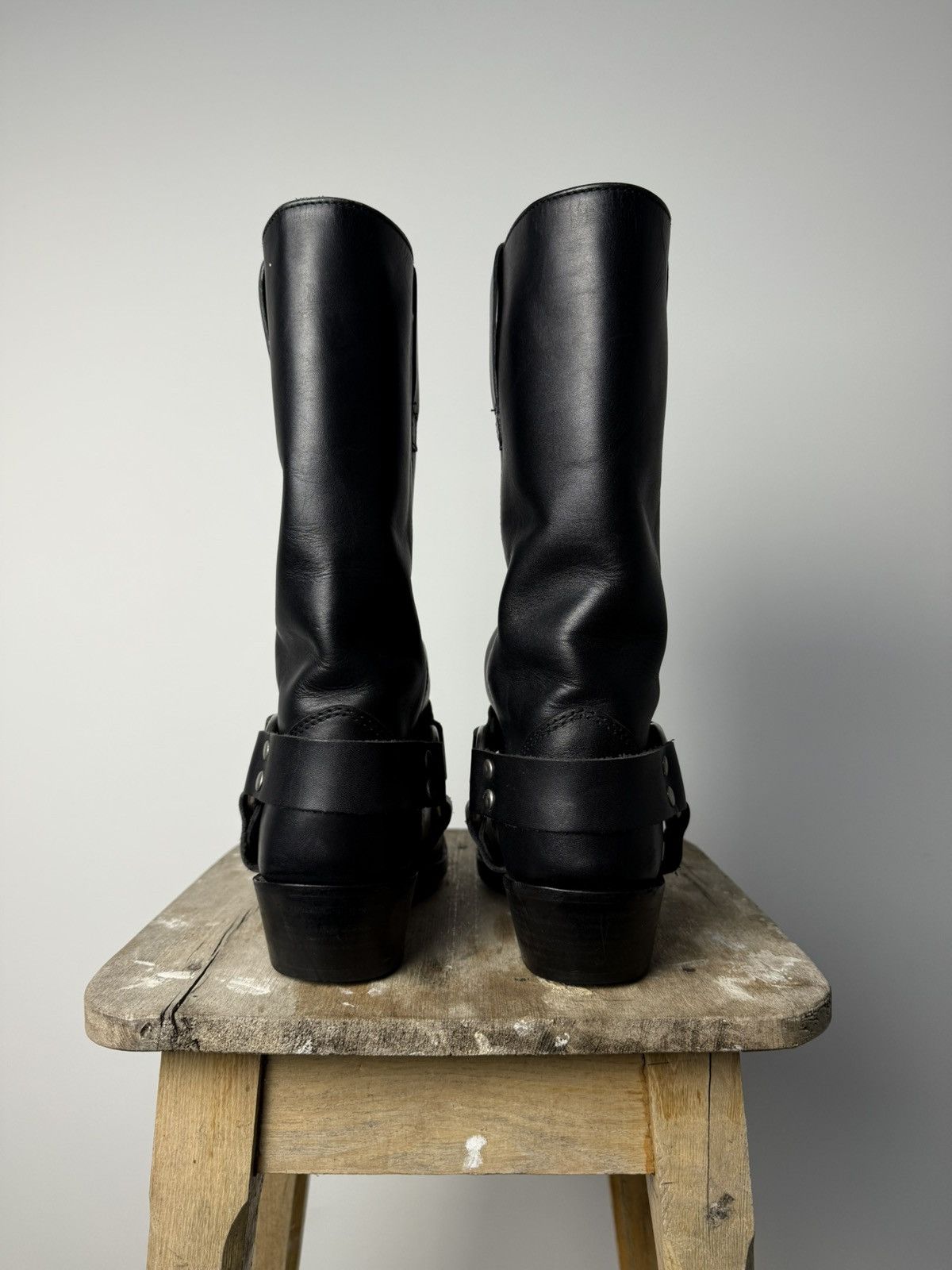 Cowboy Equipment Vintage Cowboy Black Leather Boots Spirit Motors Size US 6 / EU 39 - 9 Thumbnail