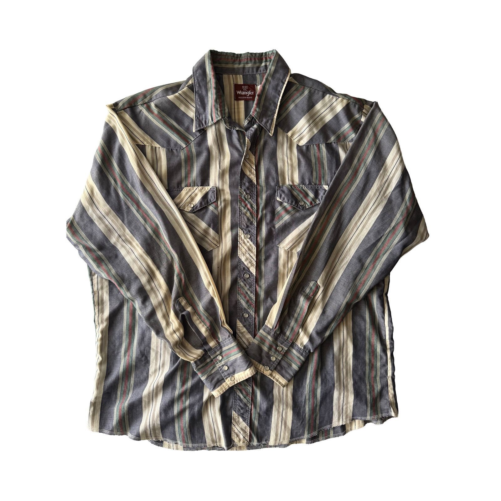 Wrangler Vintage Wrangler Western Snap Shirt Men’s XXL Striped Pearl Size US XXL / EU 58 / 5 - 1 Thumbnail
