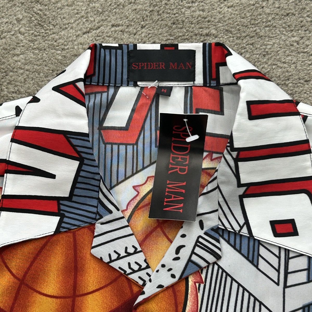 Marvel Comics Y2K Spiderman Goblin multicolor All Over Print AOP button up Size US M / EU 48-50 / 2 - 3 Thumbnail