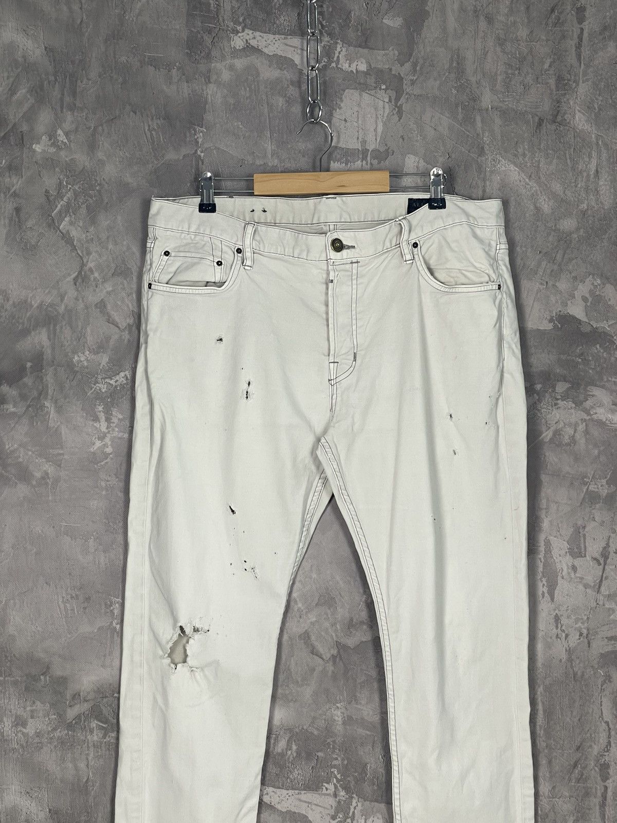 Allsaints All Saints Cigarette Danaged Distressed Knee Denim Pants Size US 36 / EU 52 - 3 Thumbnail