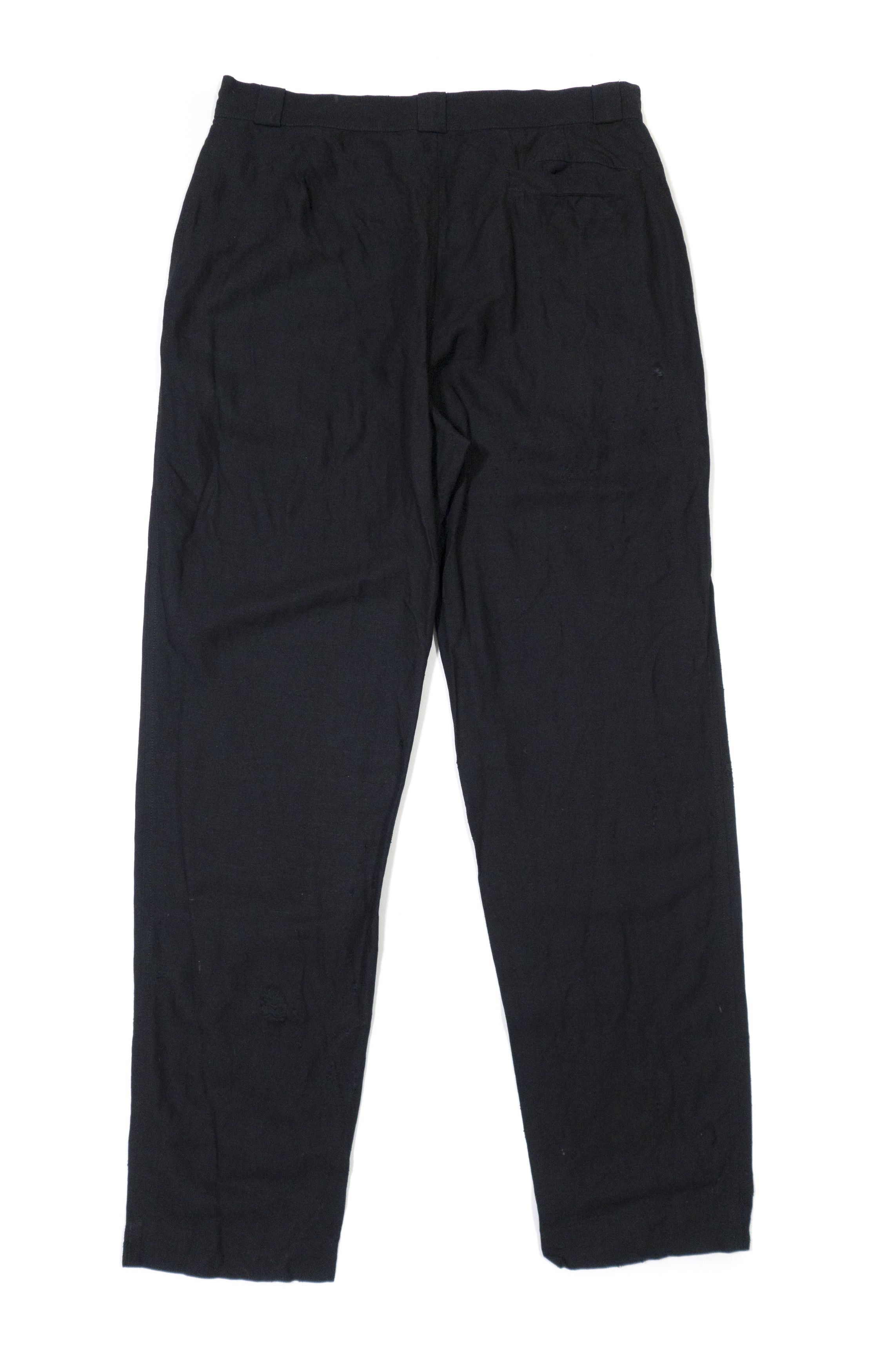 Moschino 90S Linen Blend Distressed Pants Vintage Size 27" / US 4 / IT 40 - 2 Thumbnail