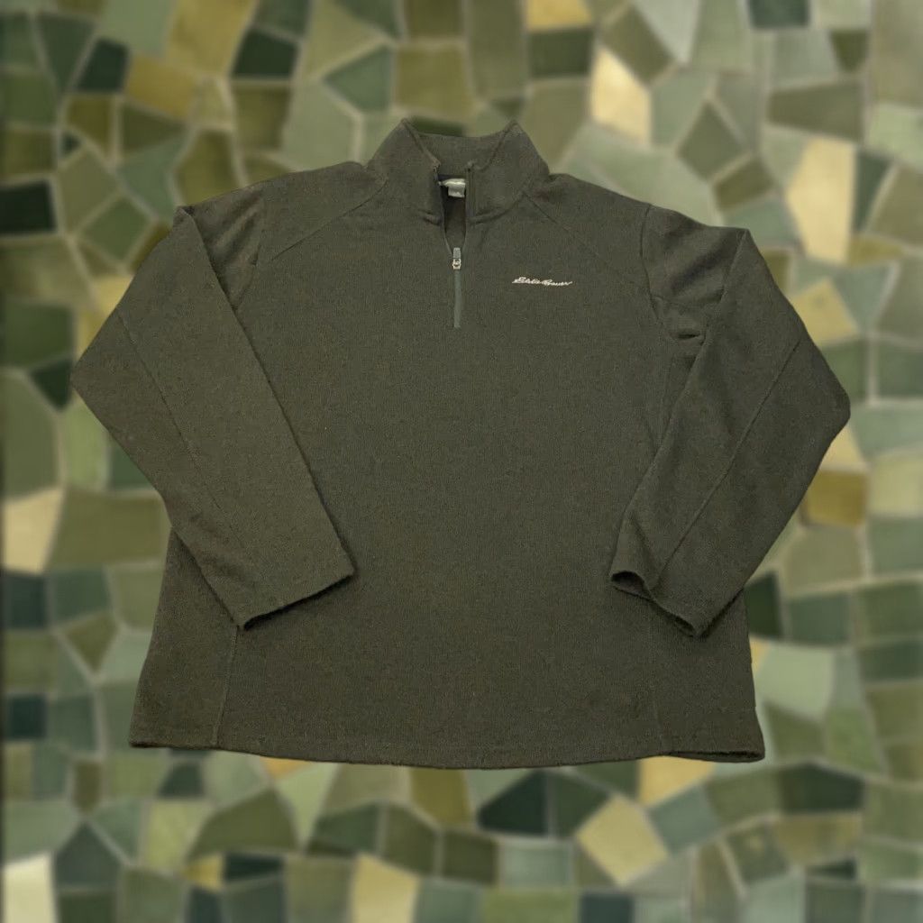 Eddie Bauer Eddie Bauer Mens Pullover XL Dark Gray Fleece 1/4 Zip Embroidered Sweatshirt Size US XL / EU 56 / 4 - 1 Thumbnail