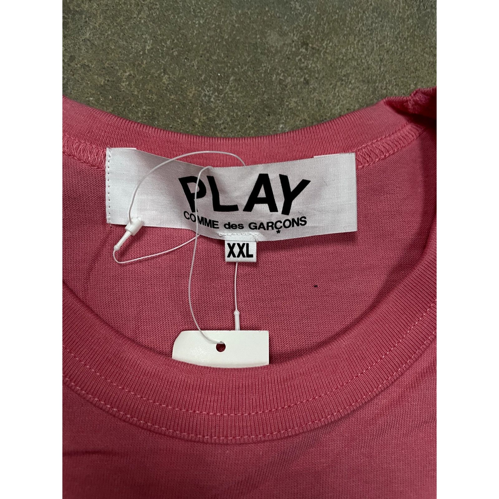 Comme des Garcons CDG Play Tee Pink XXL New Size US XXL / EU 58 / 5 - 2 Thumbnail