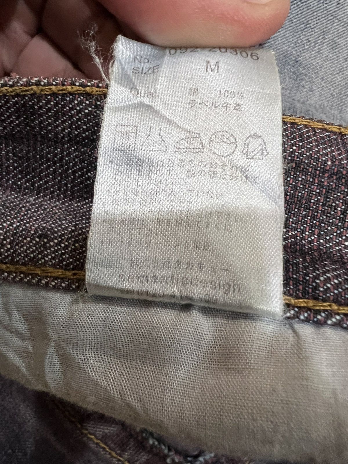 Japanese Brand Vintage Semantic Design Ditressed Flare Mudwash Jean Size US 31 - 20 Thumbnail