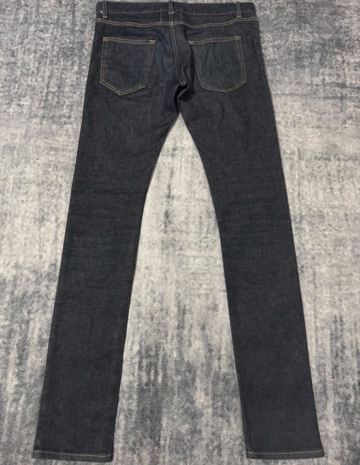 Saint Laurent Paris Saint Laurent (SLP) 13FW Dark Blue Selvedge Raw Denim Jeans Size US 31 - 2 Thumbnail
