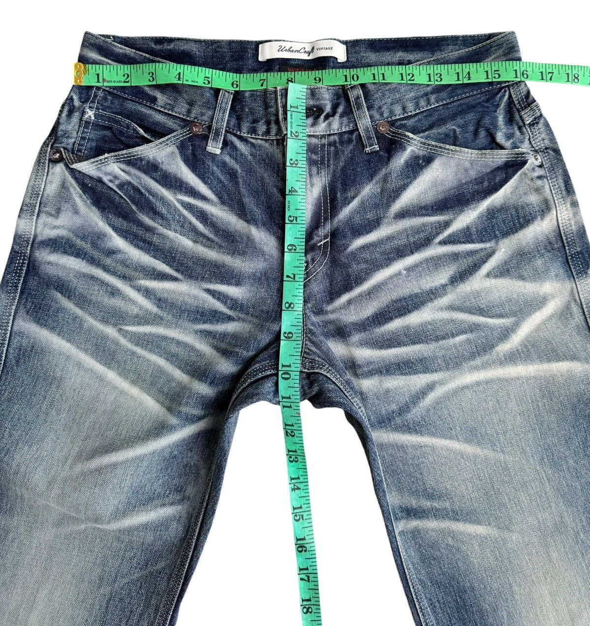 Japanese Brand ⚡️Distressed Japanese Brand Urban Craft Vintage Flare Jeans Size US 32 / EU 48 - 13 Thumbnail