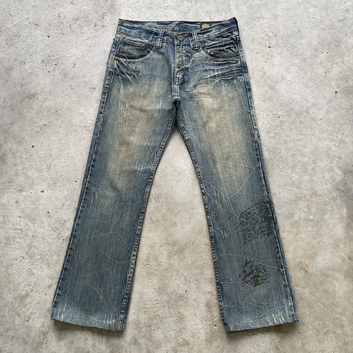 Japanese Brand Vintage Japanese Rusty Jeans Flare Denim Bootcut Pants W32 Size US 32 / EU 48 - 1 Thumbnail