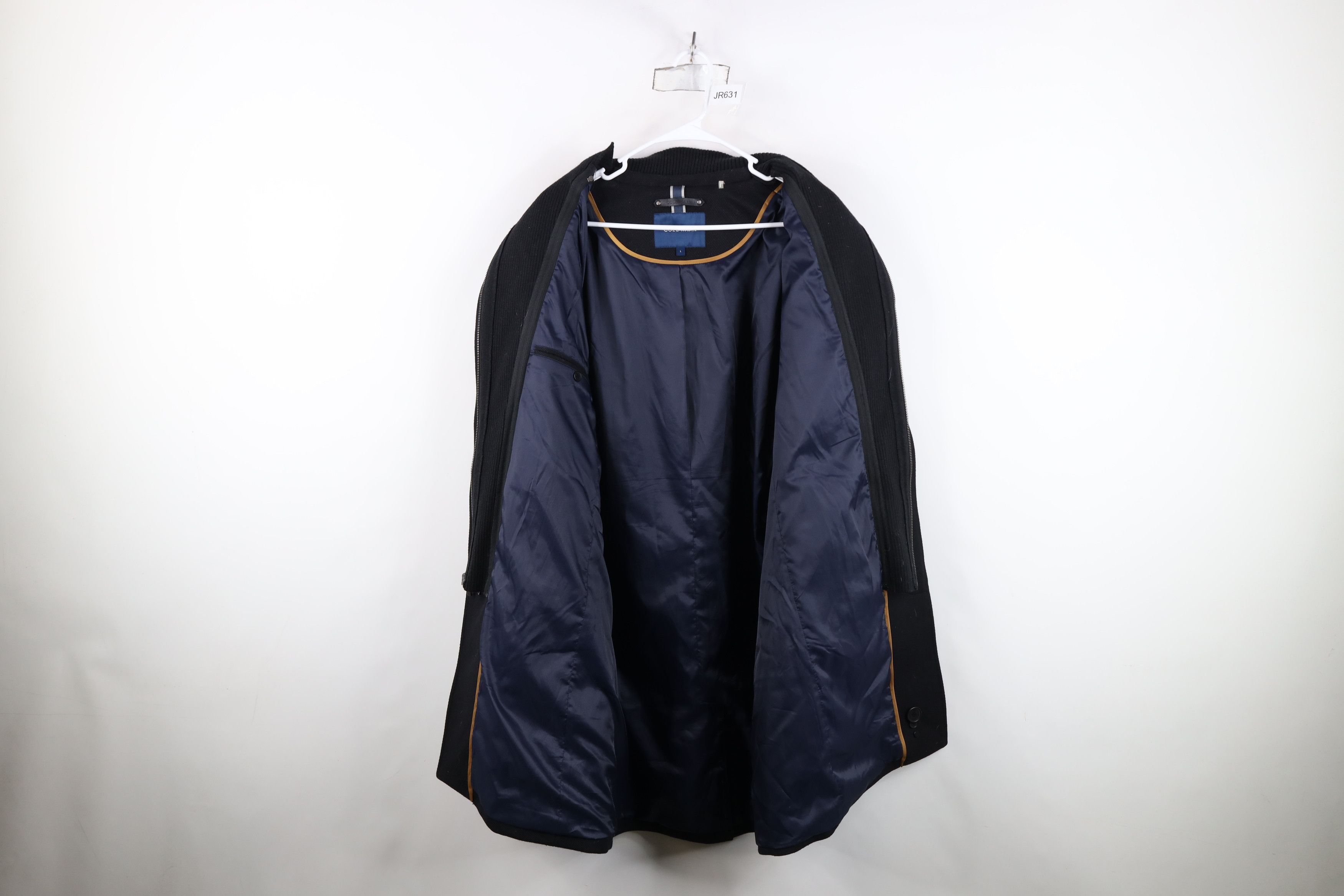 Cole Haan Cole Haan Ribbed Overcoat Jacket with Sweater Bib Black Size US L / EU 52-54 / 3 - 11 Thumbnail
