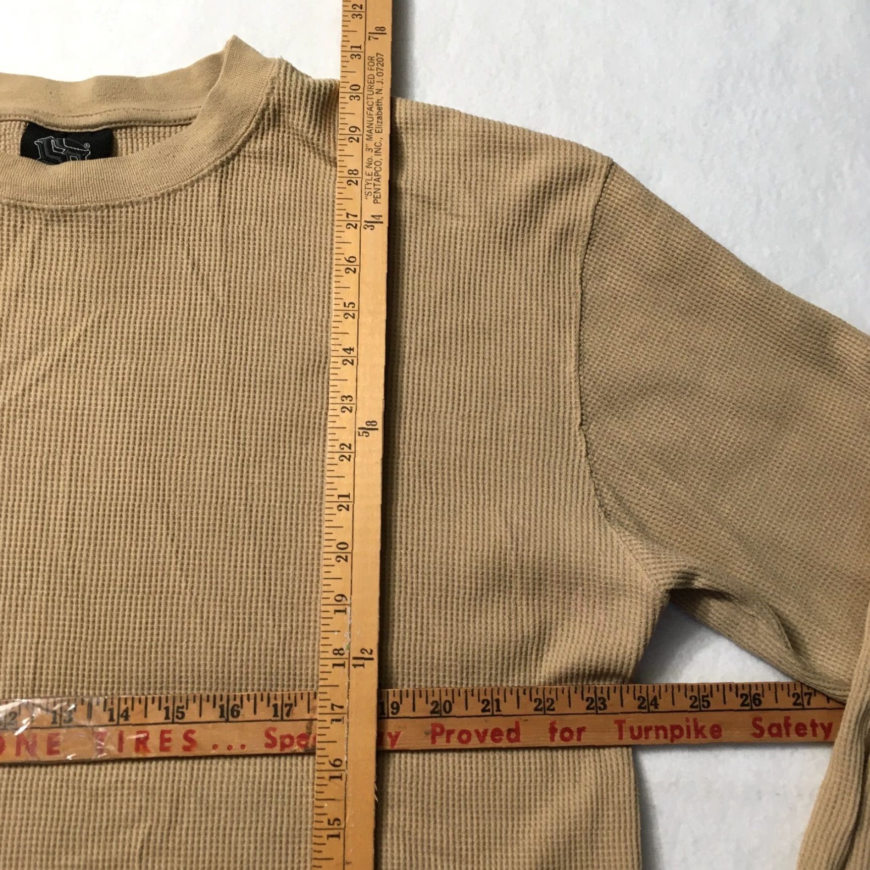Southpole VINTAGE Southpole Thermal Waffle-Knit Long-sleeved 3XL BEIGE Shirt Mens Hip Hop 90s Thermal Lightweight Logo Vintage Theme Size US XXL / EU 58 / 5 - 4 Thumbnail