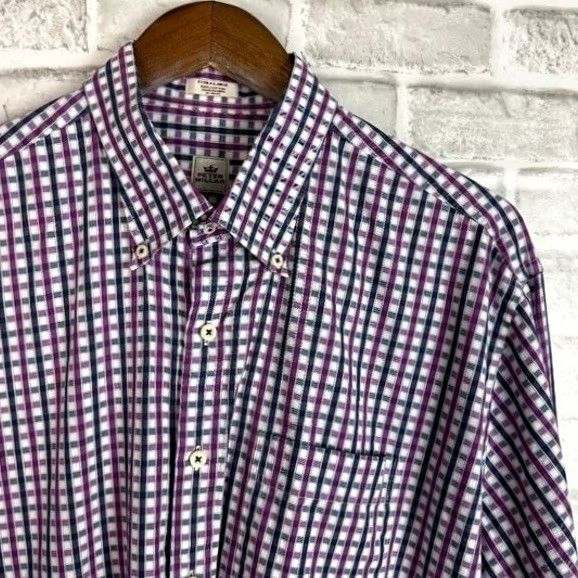 Peter Millar VINTAGE Peter Millar Plaid Button-Down Shirt Mens XL Size US XL / EU 56 / 4 - 2 Thumbnail