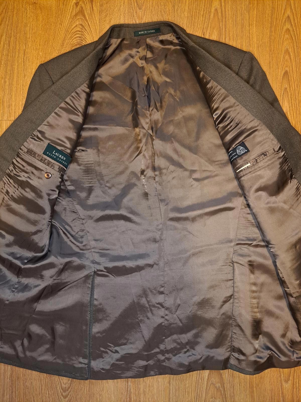 Polo Ralph Lauren Ralph Lauren Sport Coat Mens 44L Brown Virgin Wool Size 44L - 8 Thumbnail