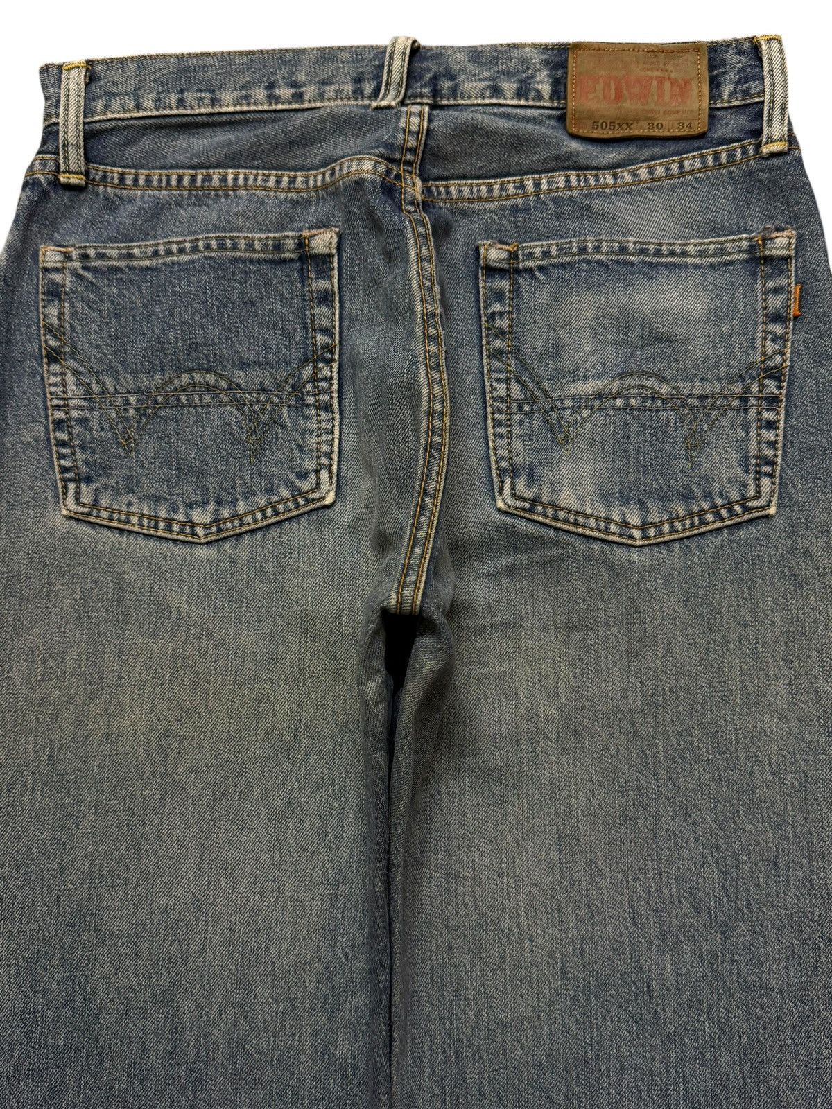 Edwin Vintage 90s Edwin 505xx Selvedge Blue Faded Regular Straight Size US 30 / EU 46 - 4 Thumbnail