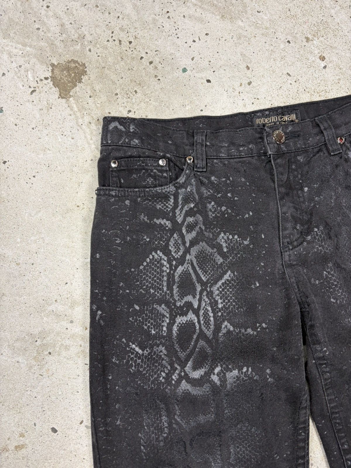 Roberto Cavalli AW1999 Roberto Cavalli Snakeskin Python Effect Obscure Pants Size 29" - 7 Thumbnail