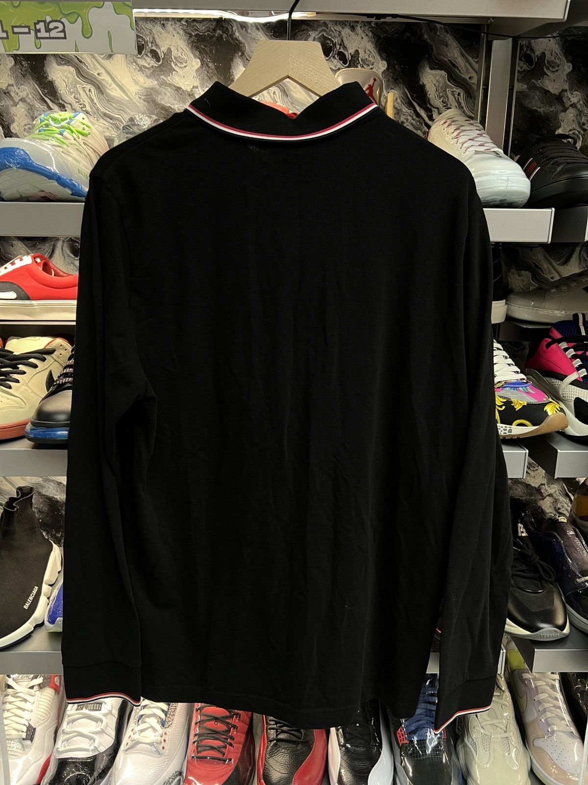 Moncler Moncler Black Polo Longsleeve Size US XXL / EU 58 / 5 - 2 Thumbnail