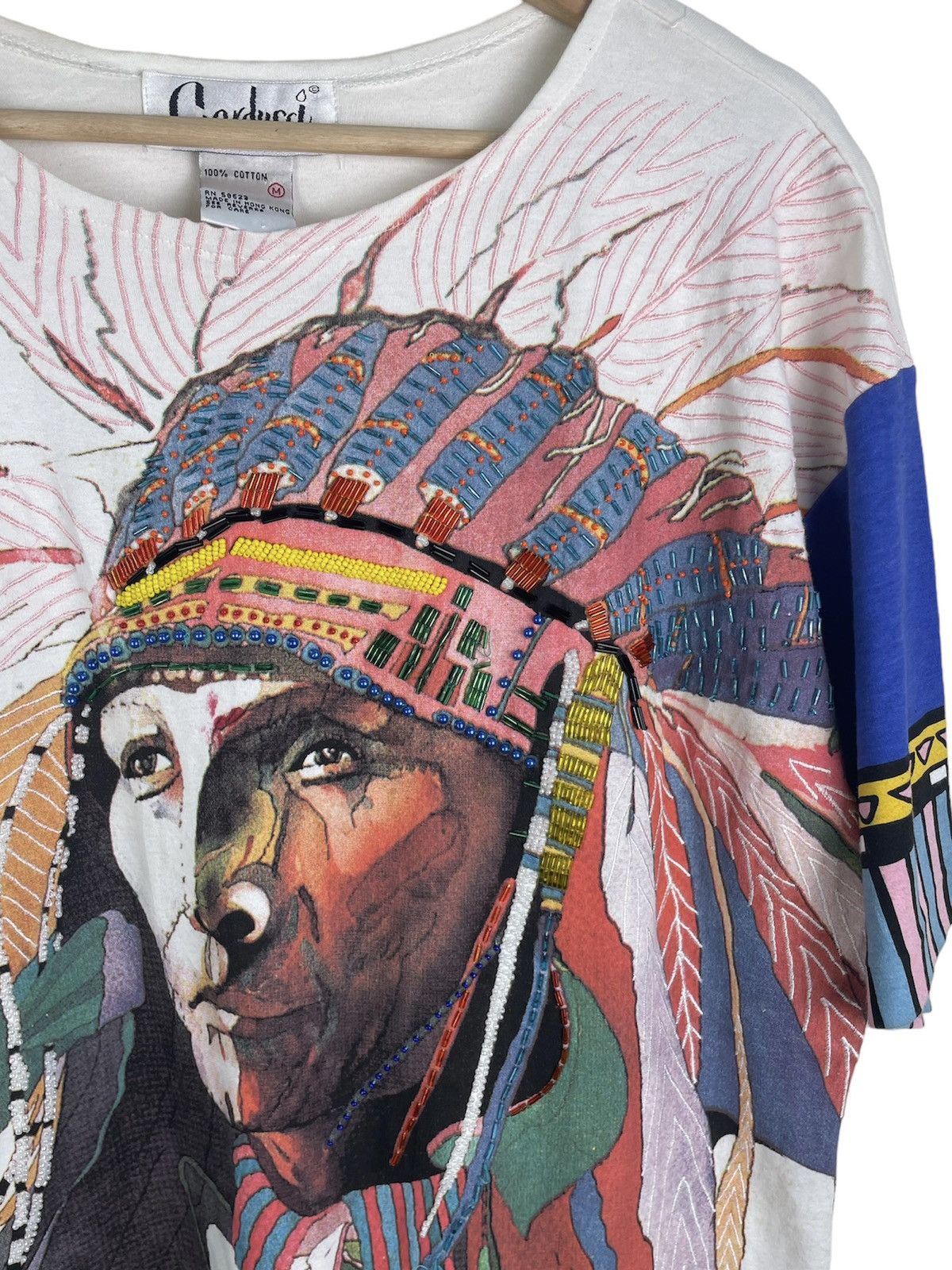 Native × Vintage Vintage 80s Carducci Native American Chief - Real Beadwork Size US M / EU 48-50 / 2 - 5 Thumbnail