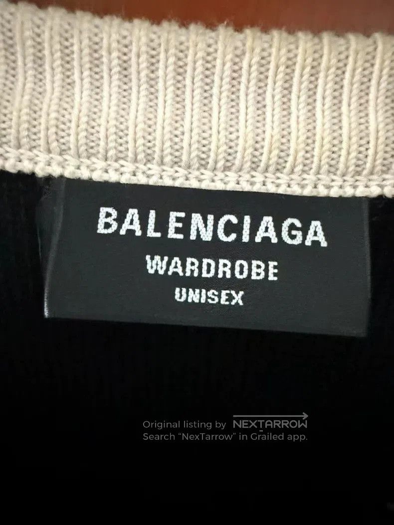 Balenciaga Balenciaga Beige Logo Print Sweater. Size US S / EU 44-46 / 1 - 3 Thumbnail