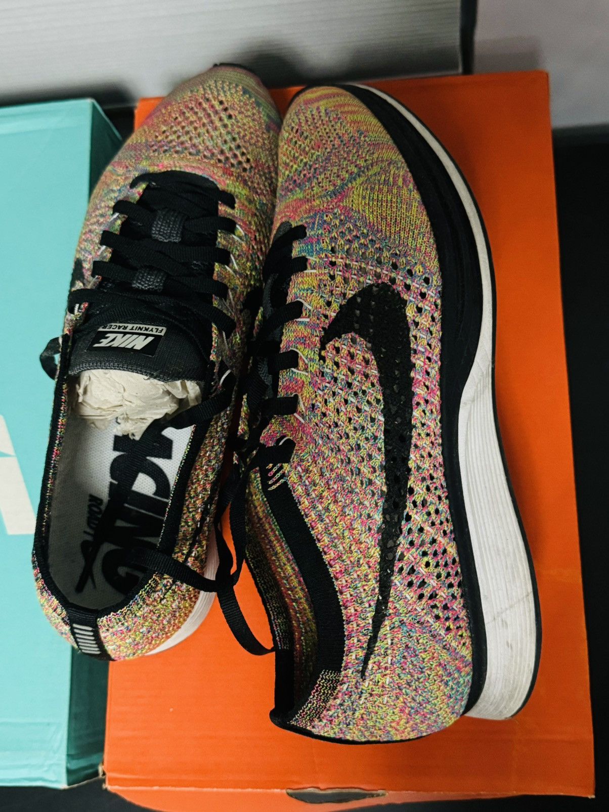 Rainbow Nike Flyknit Racer Multicolor 2016 Nike Flyknit Racer