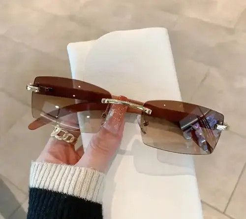 Electric Visual Rimless Square Sunglasses Size ONE SIZE - 6 Thumbnail