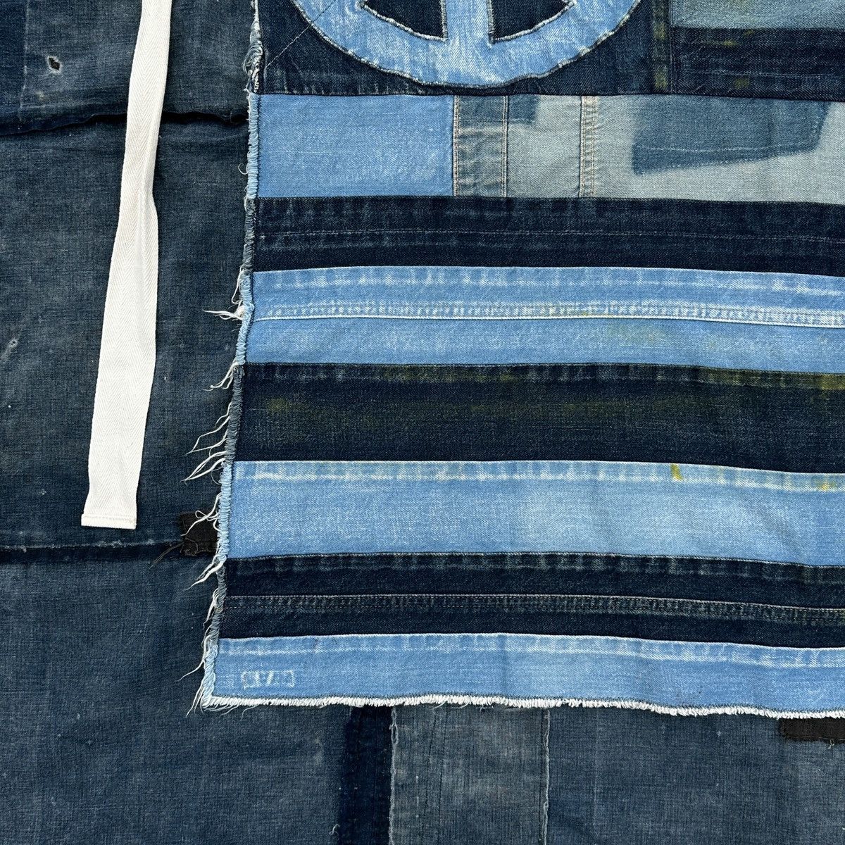 Kapital 2017 Peace Patchwork Stripe American Flag Denim Jean Apron Size ONE SIZE - 7 Thumbnail
