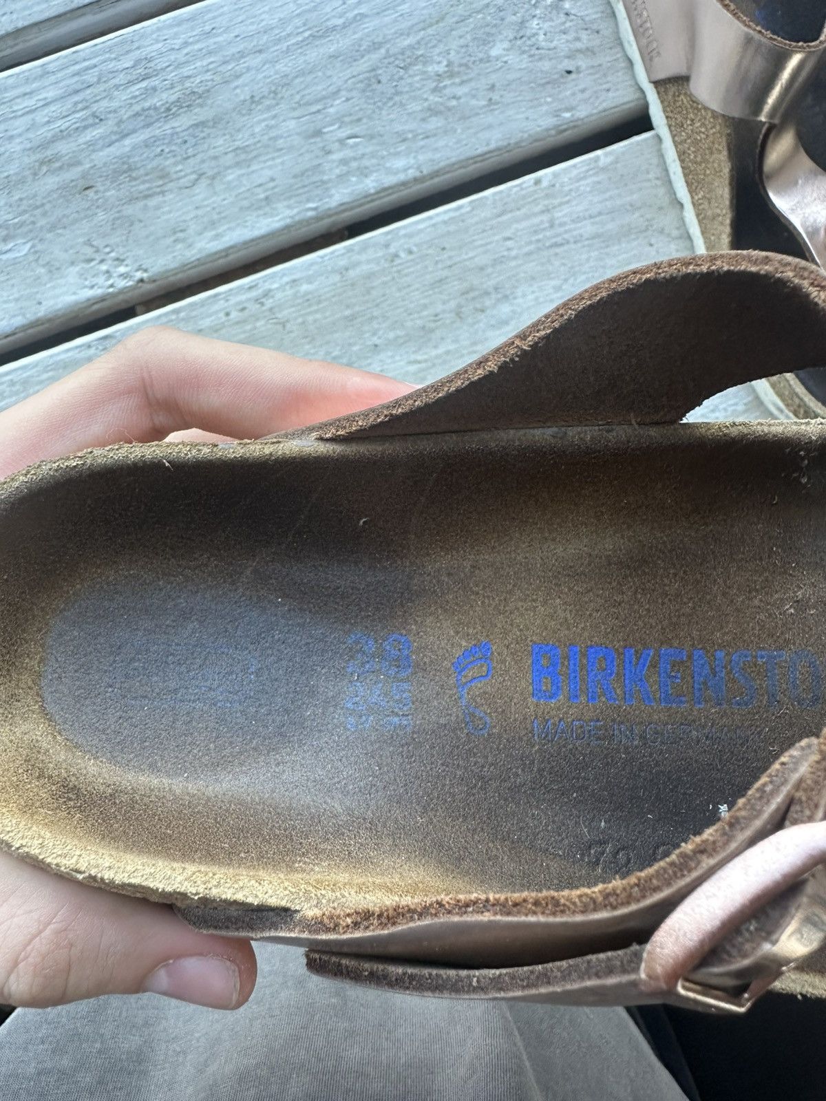 Birkenstock 🚨Vintage Birkenstock 38 pink Luxe Sandals rare slides Size US 8 / IT 38 - 6 Thumbnail