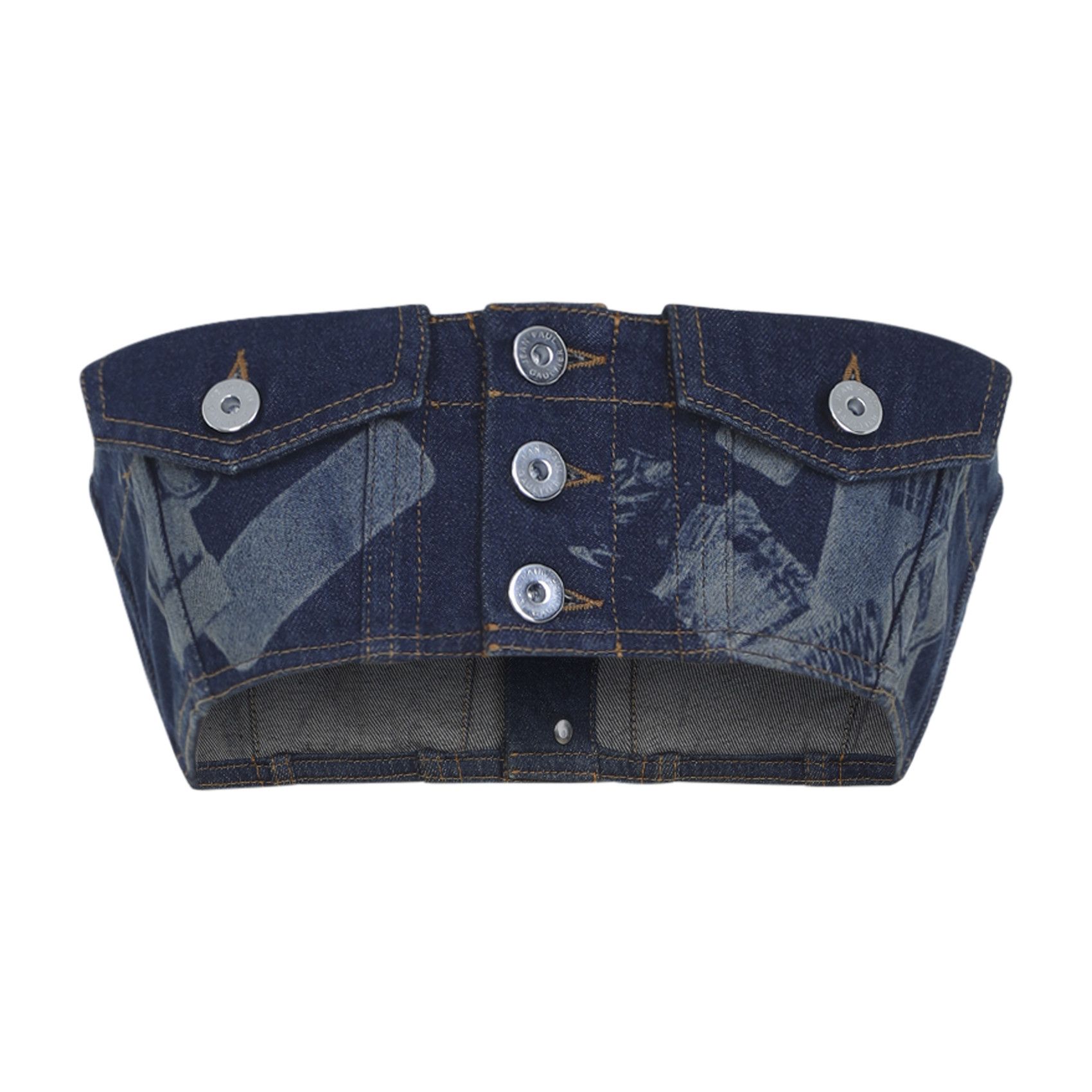 Jean Paul Gaultier Denim Bra Top