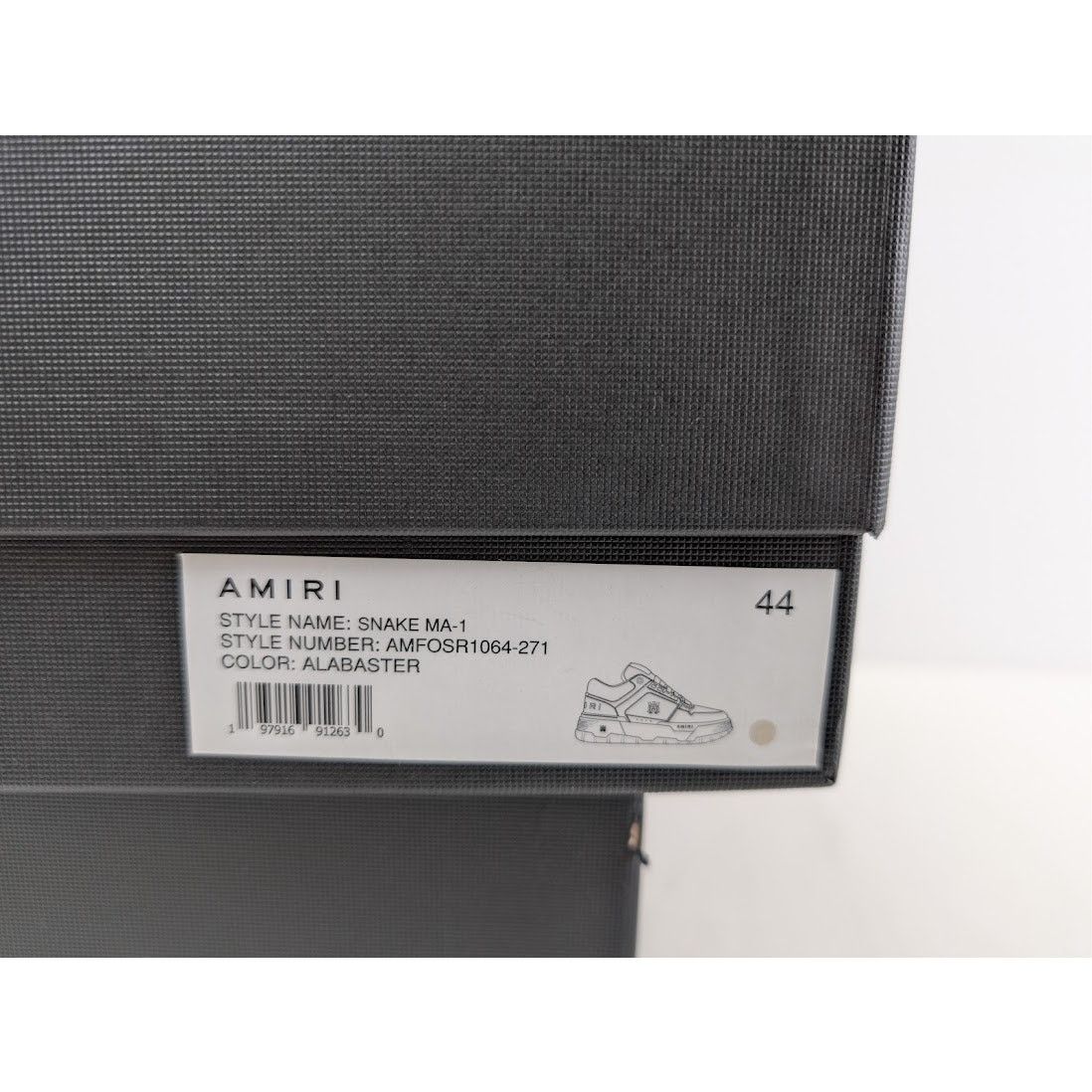 Amiri o1rshd1 Snake MA-1 Top Low Sneakers in Alabaster Size US 11 / EU 44 - 18 Thumbnail