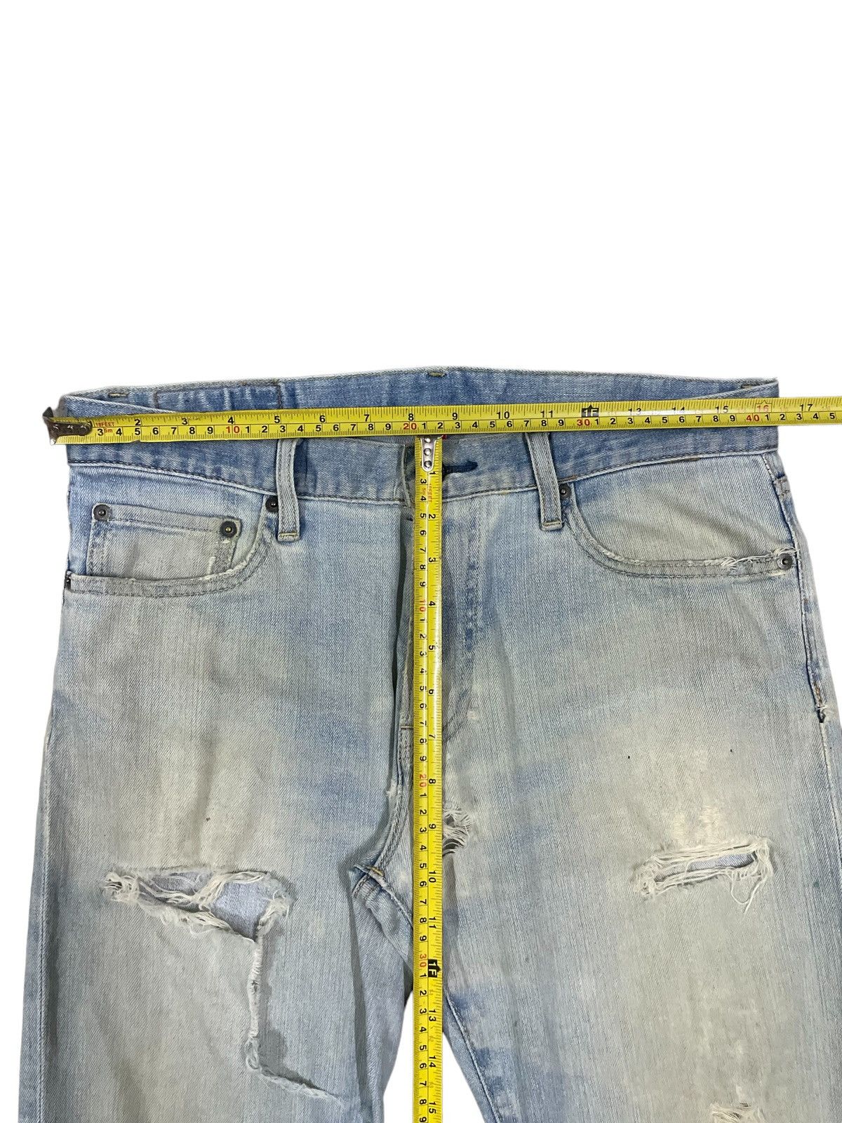 Jun Takahashi Japanese Streetwear Blue Wash Ripped Distressed Style Jeans Size US 32 / EU 48 - 10 Thumbnail