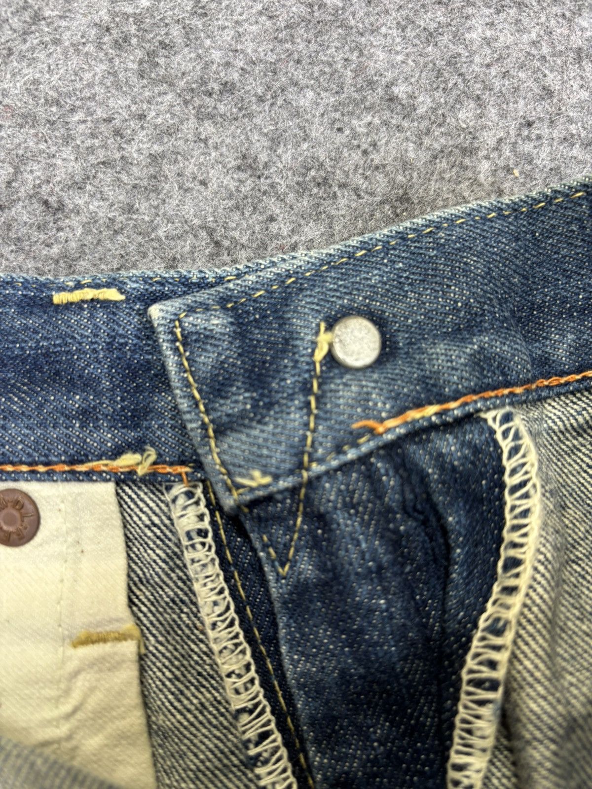 45rpm Vintage 45rpm Japan Regular Blue Wash Denim F891 Size US 31 - 13 Thumbnail