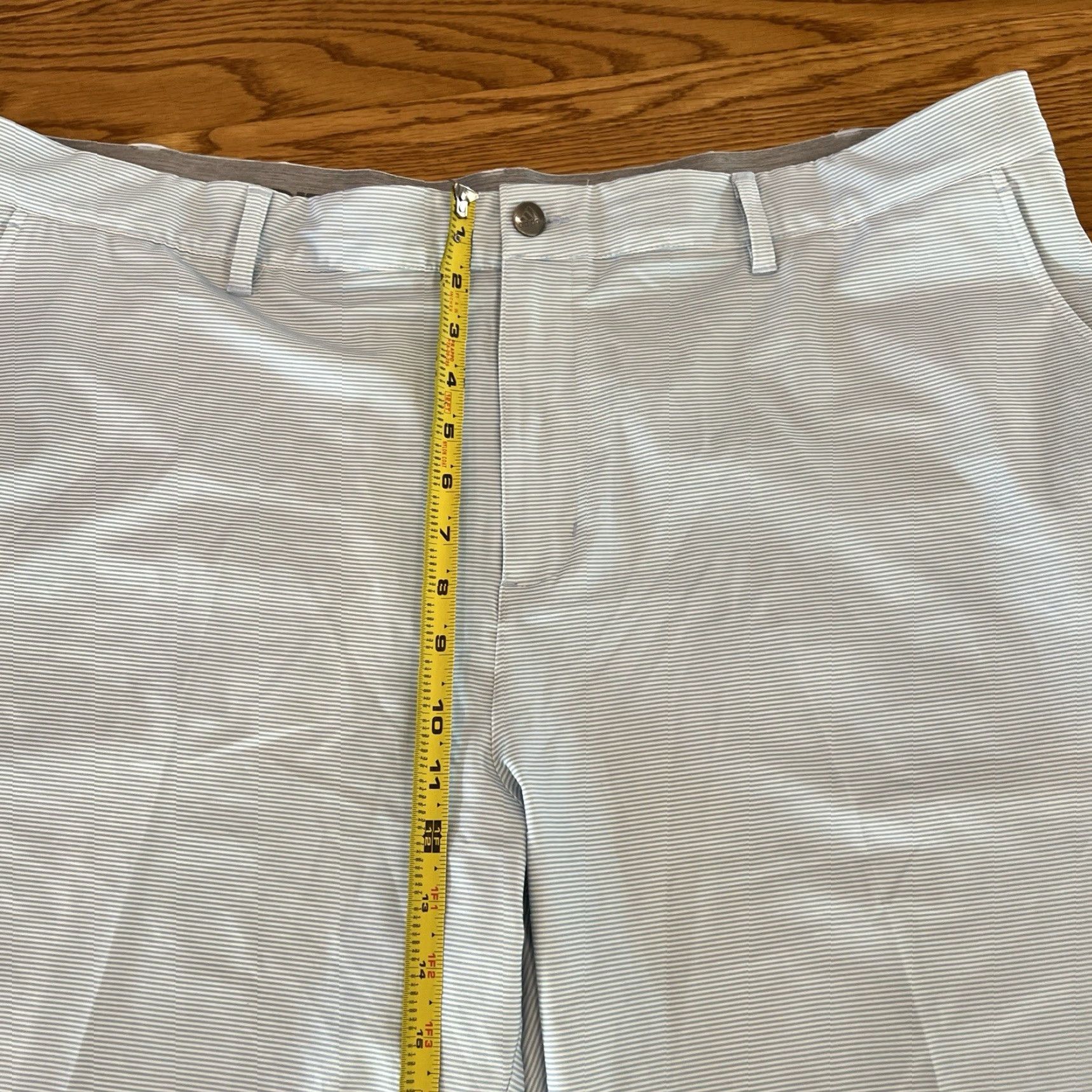 Adidas Adidas Mens Climalite Blue White Stripe Golf Shorts Flat Front Chino Size 42 Size US 42 / EU 58 - 6 Thumbnail