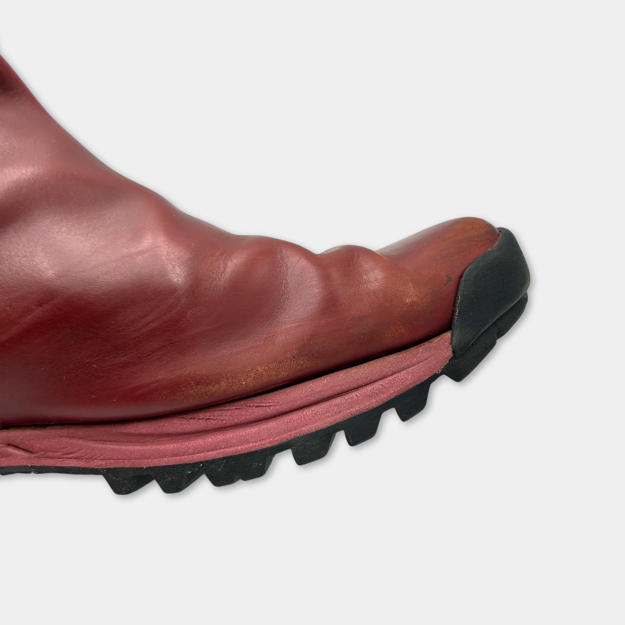 Acne Studios Acne Studios Track Oxblood Leather Boots Size US 8 / EU 41 - 8 Thumbnail