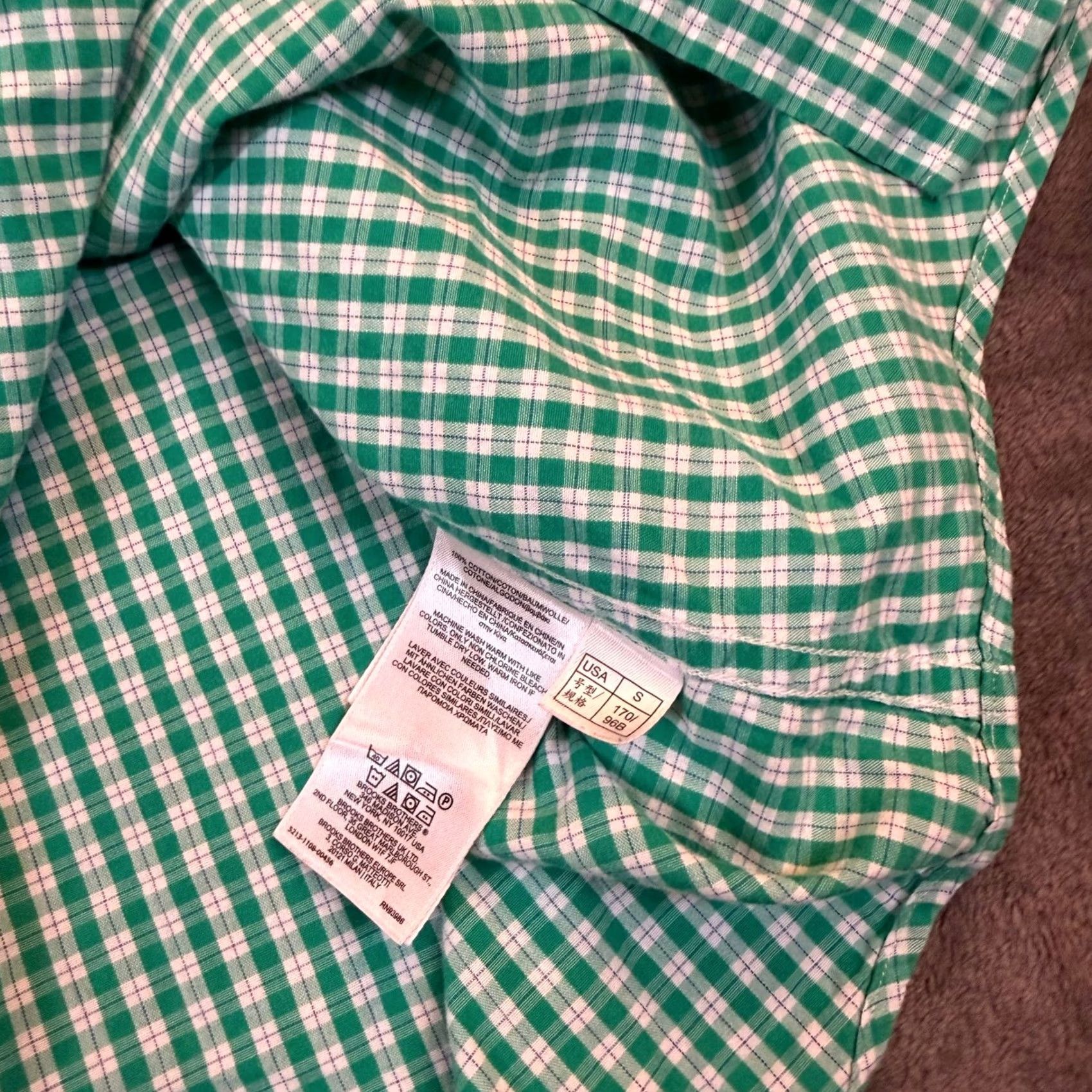 Brooks Brothers Brooks Brothers Regent Button Up Shirt Mens Small Green Gingham Regular Fit Size US S / EU 44-46 / 1 - 6 Thumbnail