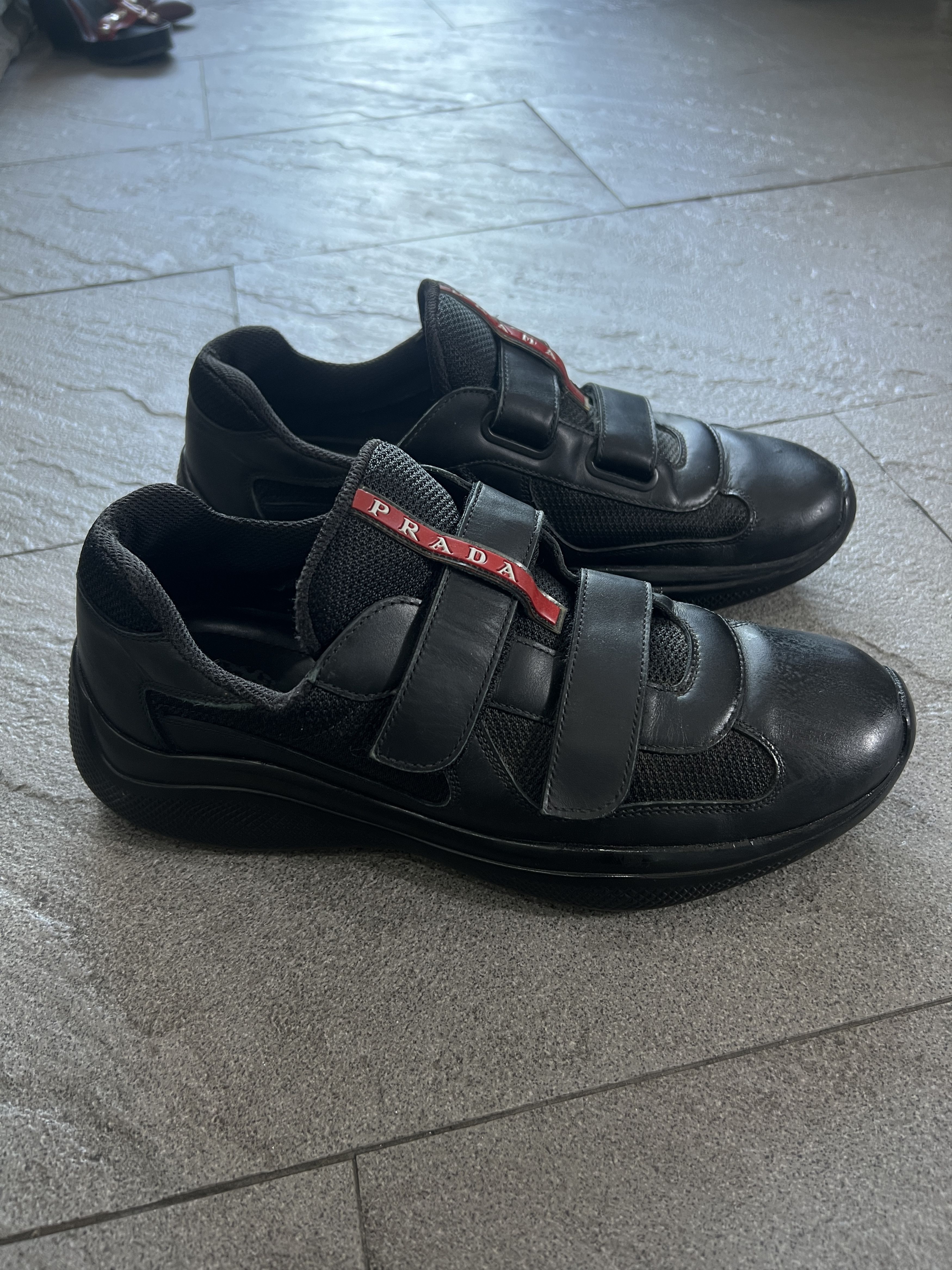 Prada Prada Red Line Velcro Strap Sneakers Black EU40 Size US 9 / IT 39 - 5 Thumbnail