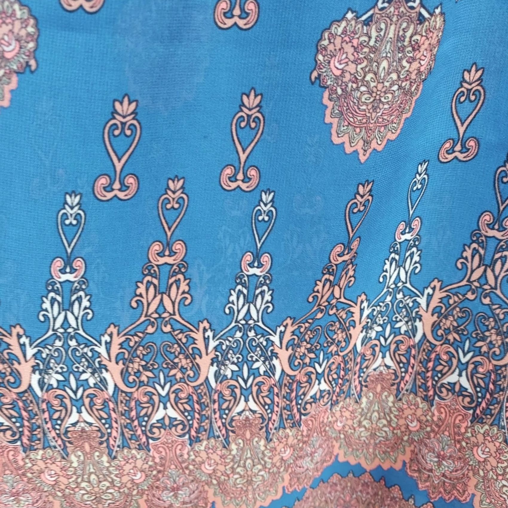 Vintage MINE Womens Embroidered Lace Back Boho Tank Top Paisley Floral Blue Size Small Size S / US 4 / IT 40 - 4 Thumbnail