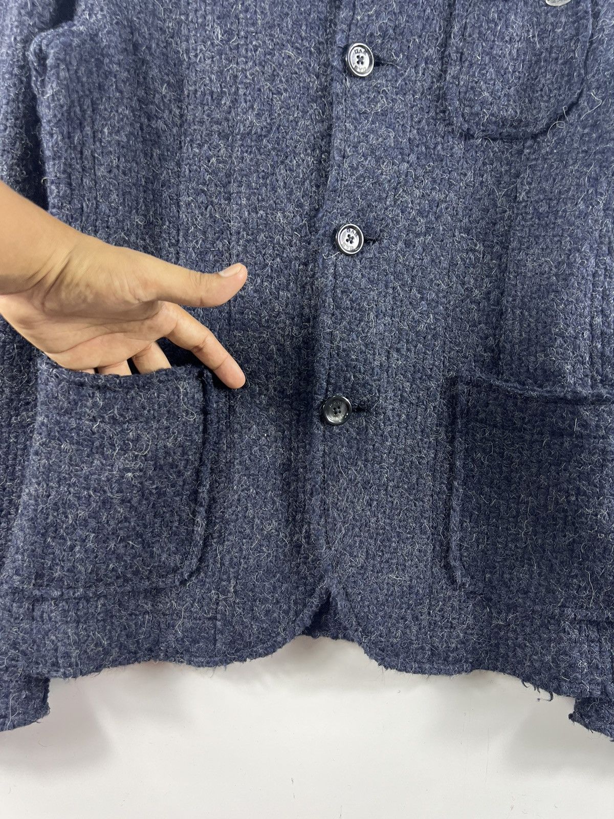 45rpm 🔥 indigo GAS Japan Grotto S.p.a Heavy Knit jacket Size US XS / EU 42 / 0 - 4 Thumbnail