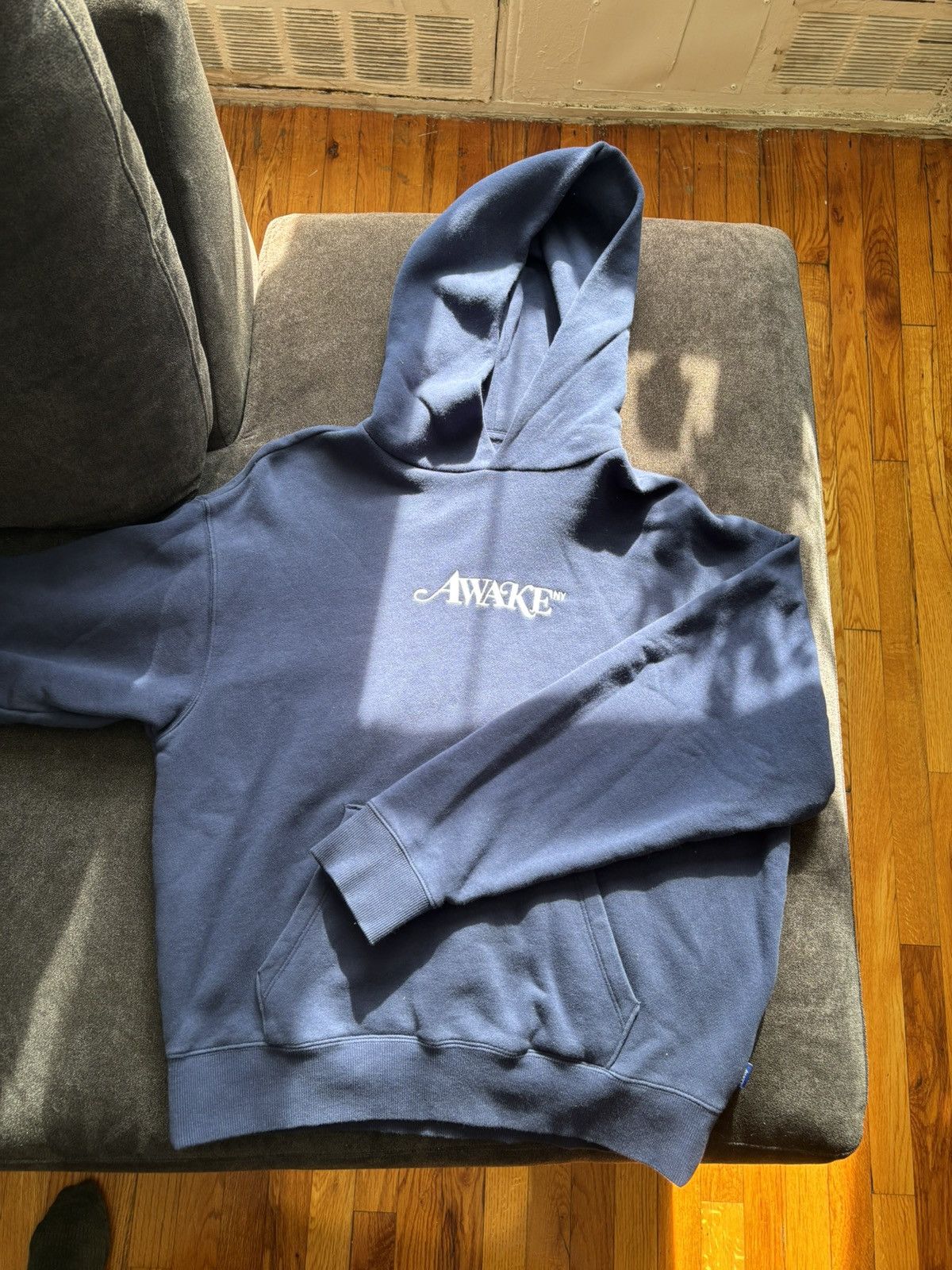 Awake NY AWAKE NY Navy Blue Logo Hoodie Size US S / EU 44-46 / 1 - 1 Thumbnail