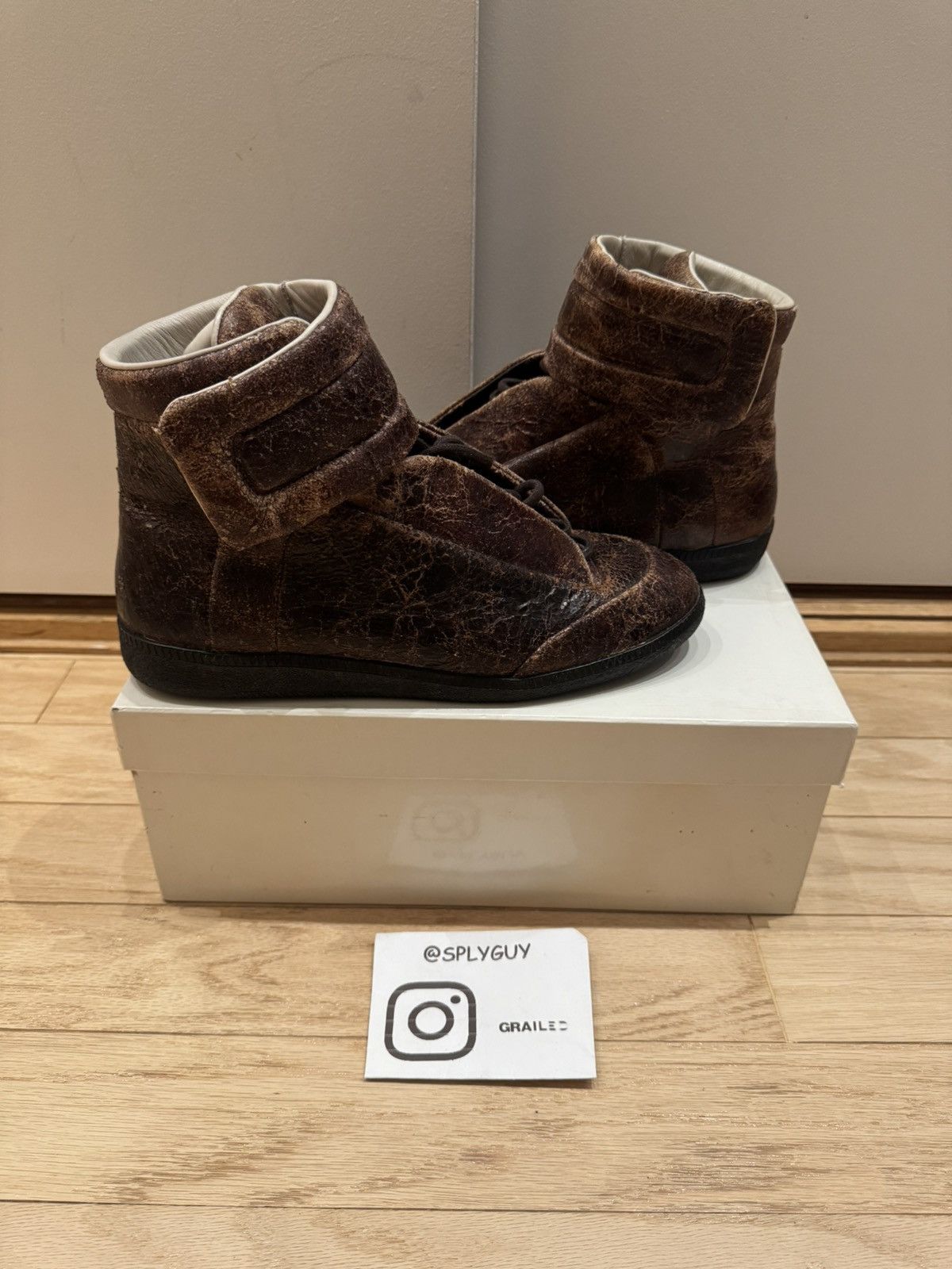 Maison Margiela Future Antique Distressed Leather Brown 42.5