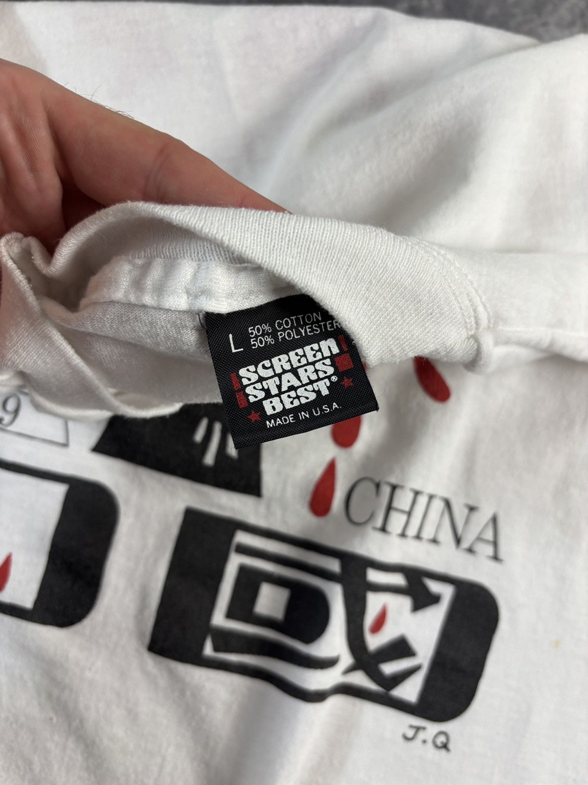 Vintage Vintage Tiananmen Square China Political Protest Tee Peace Size US M / EU 48-50 / 2 - 5 Thumbnail