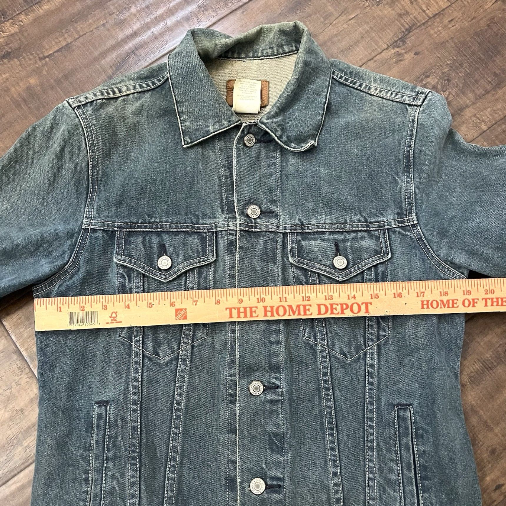 Gap VINTAGE Gap 1969 Denim Jean Jacket Mens Medium Western Trucker Style Cotton M Blue Size US 31 - 4 Thumbnail