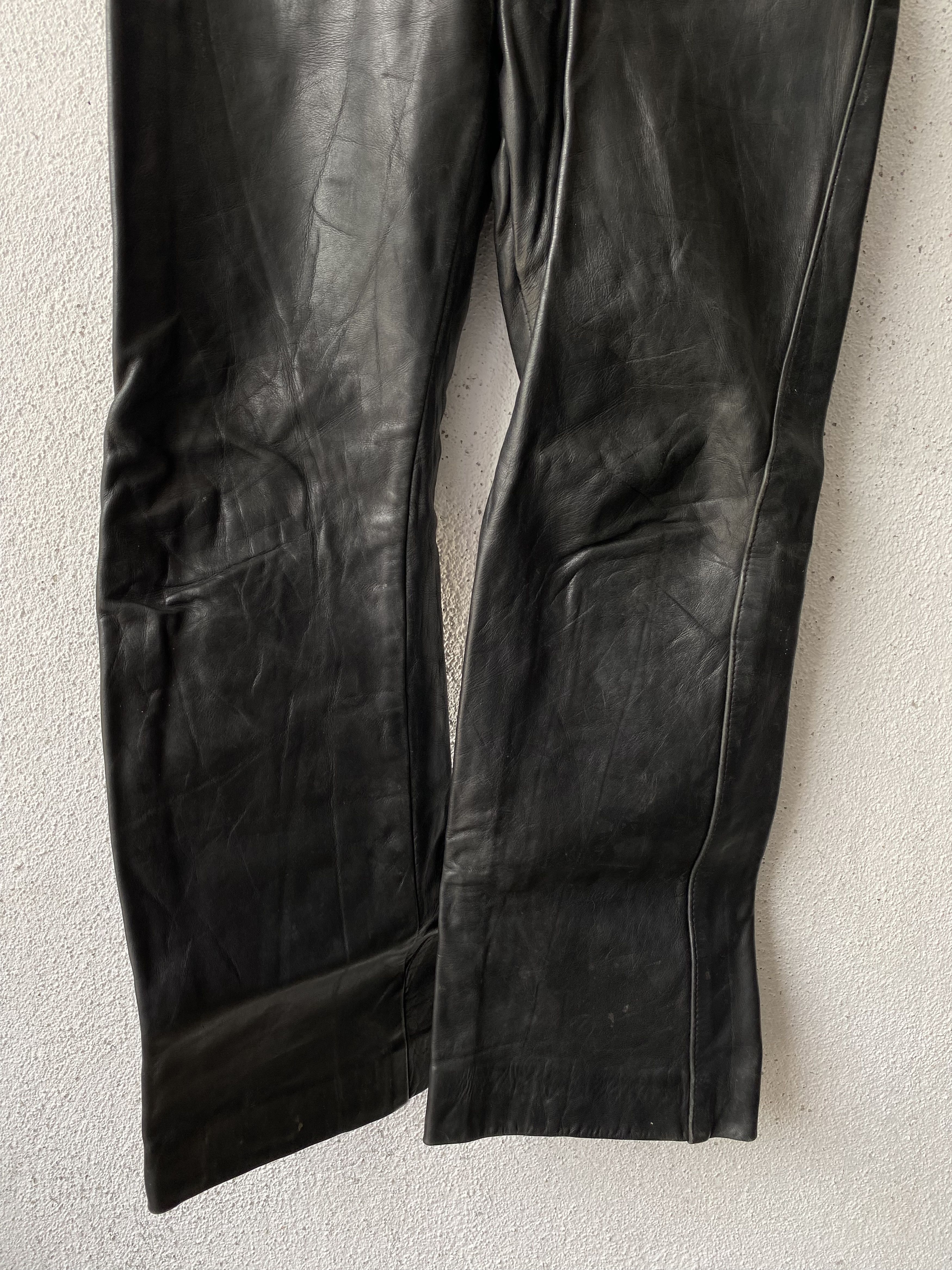 Genuine Leather × Schott × Vintage Authentic Vintage Schott Perfecto Racer Leather Pants Size US 30 / EU 46 - 8 Thumbnail