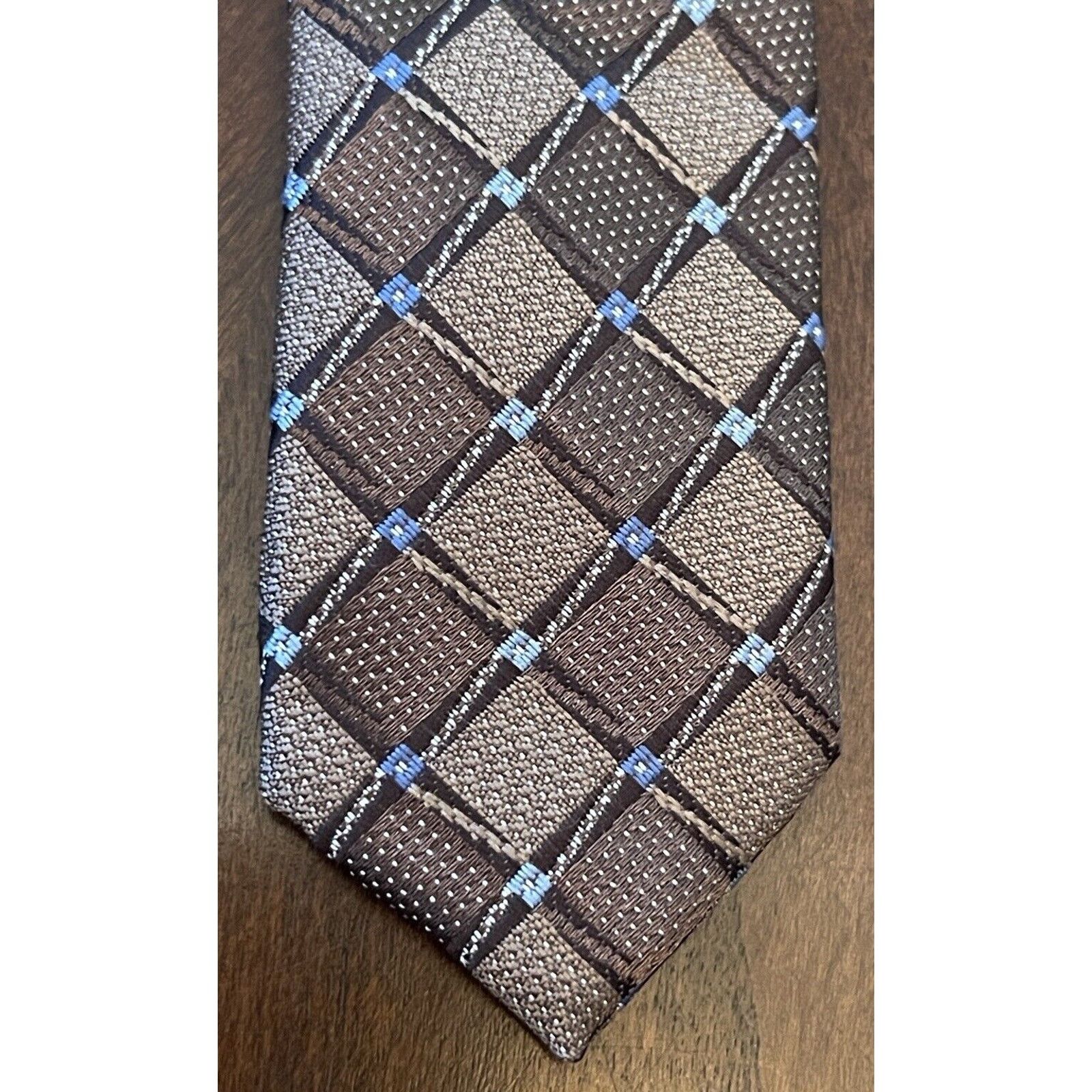 Perry Ellis Perry Ellis Portfolio Brown Blue Polyester Made In China Size ONE SIZE - 6 Thumbnail