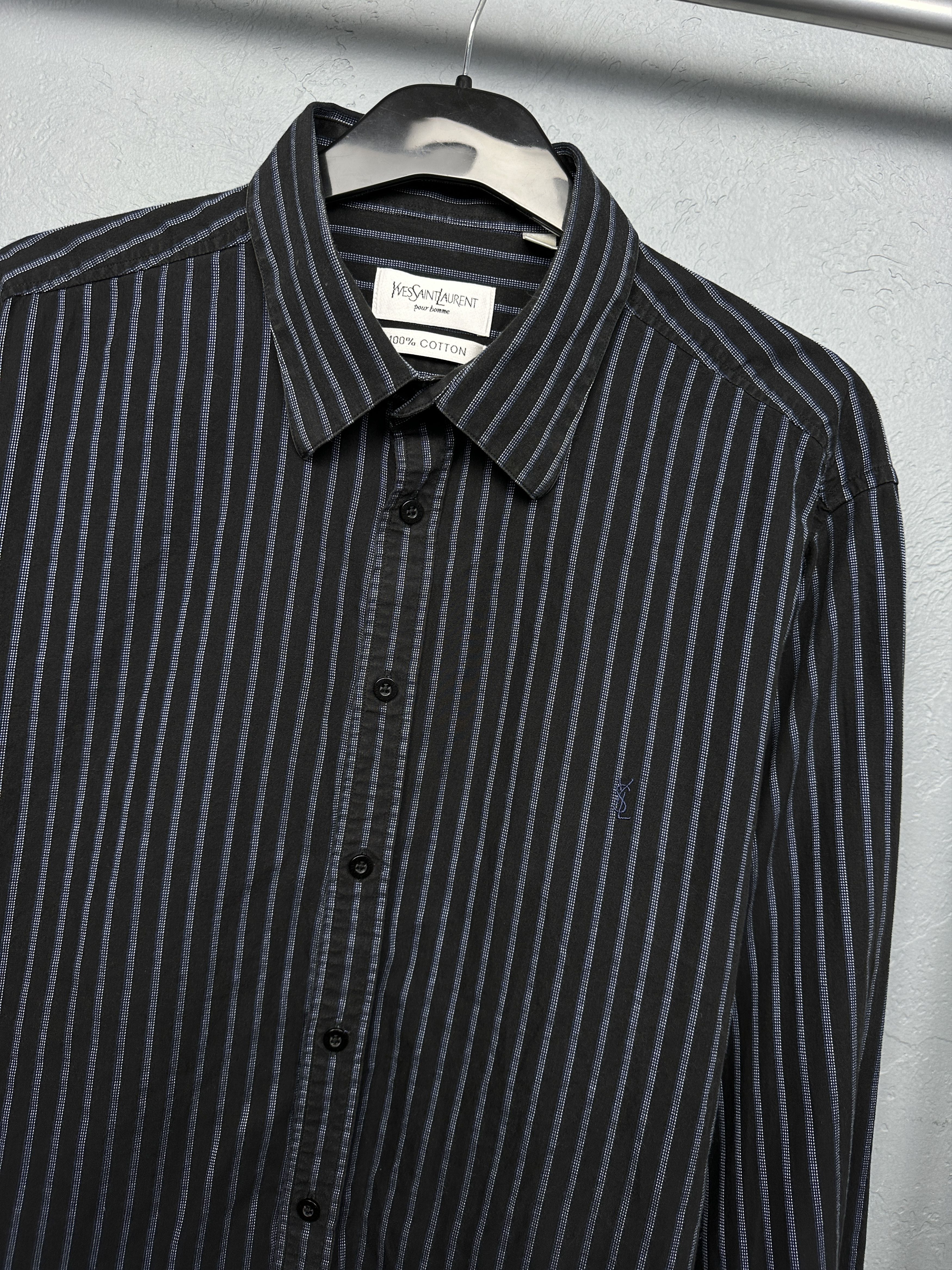 Yves Saint Laurent Yves Saint Laurent YSL Mens Long Sleeve Shirt Size US XL / EU 56 / 4 - 2 Thumbnail