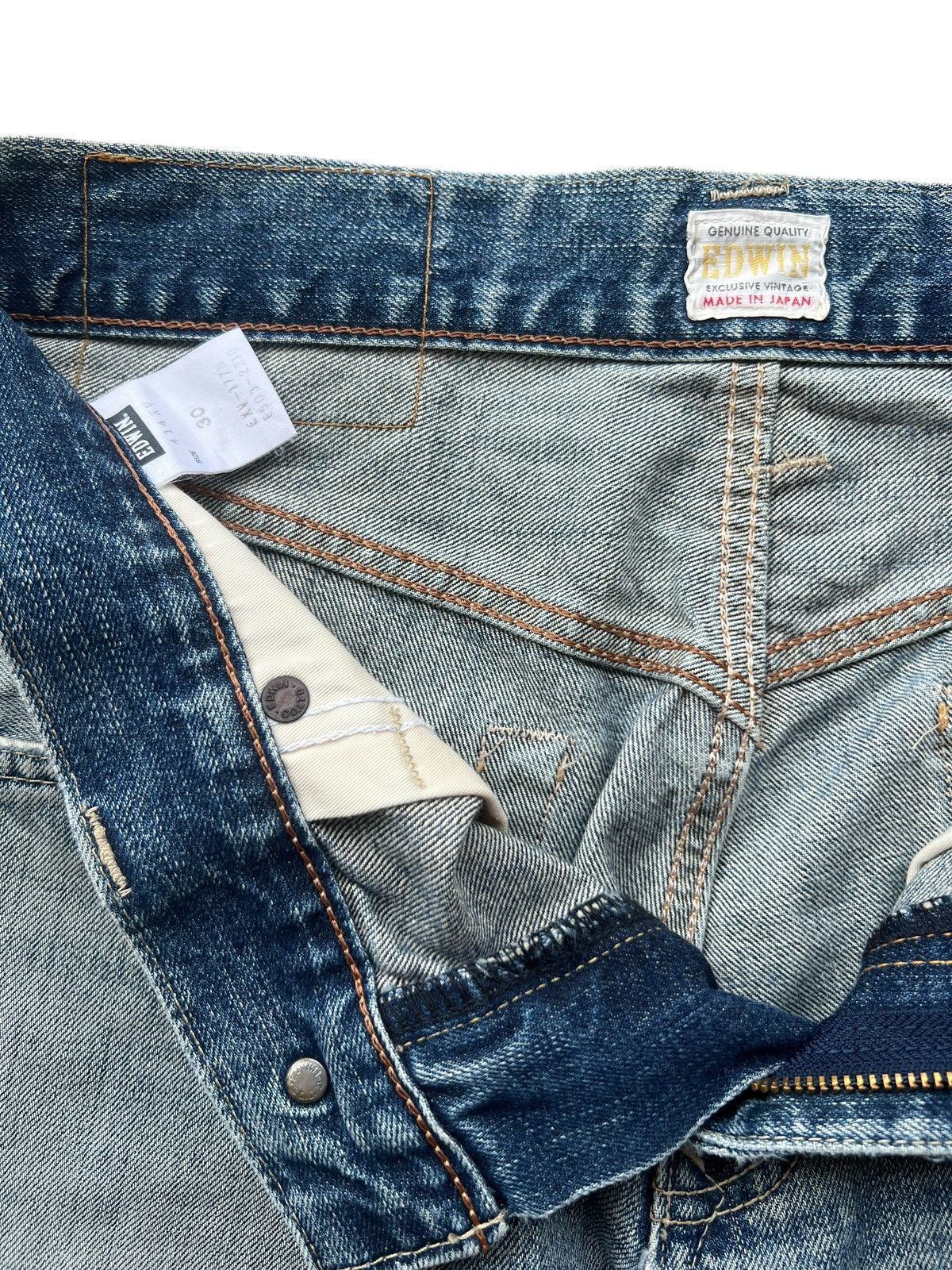 Edwin Vintage Edwin Distressed Denim Jeans 32x31.5 Size US 32 / EU 48 - 9 Thumbnail