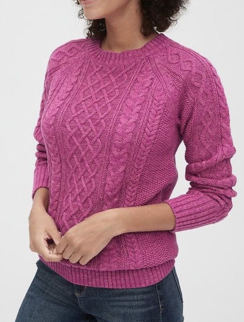 Gap Vintage Gap DB Cable Crewn Sweater 00s Size S / US 4 / IT 40 - 1 Thumbnail