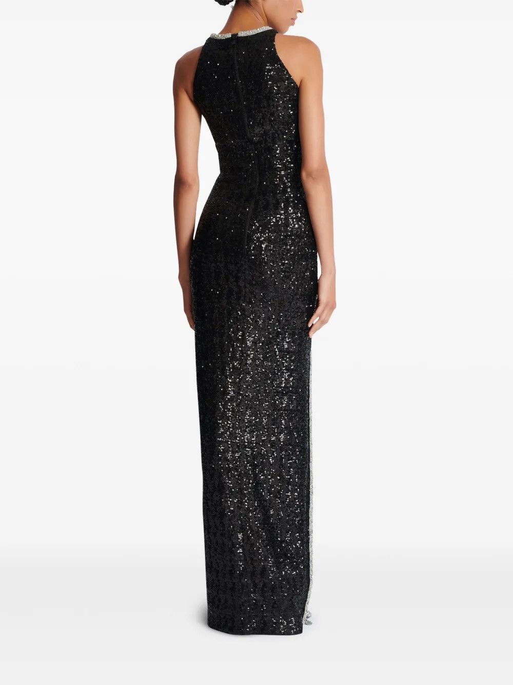 Balmain o1s1wg111225 Rhinestone Embellished Gown in Black Size M / US 6-8 / IT 42-44 - 3 Thumbnail
